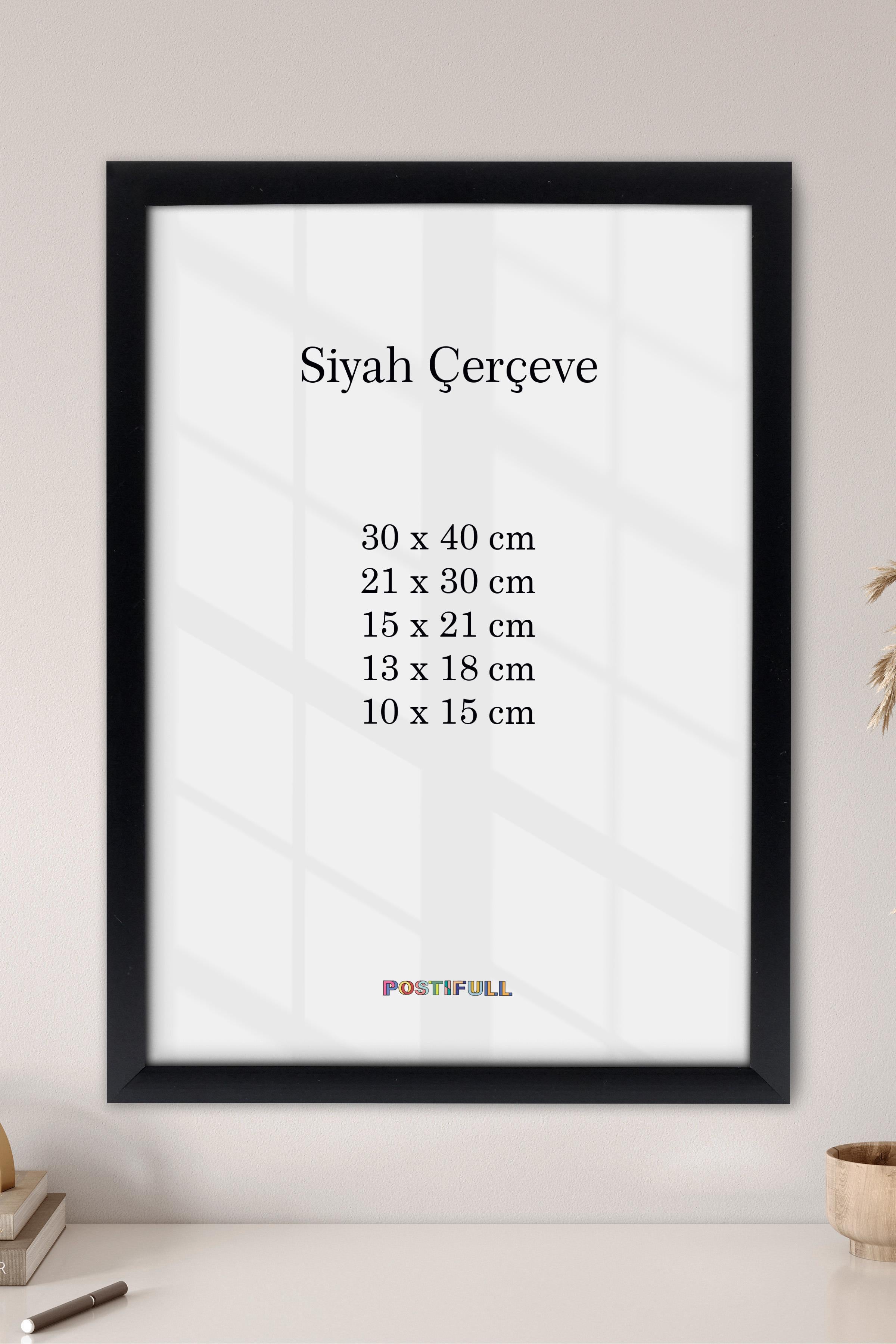 Siyah Poster Çerçevesi, Siyah Çerçeve, Fotoğraf ve Duvar Çerçevesi, Salon, Mutfak, Ofis Çerçevesi