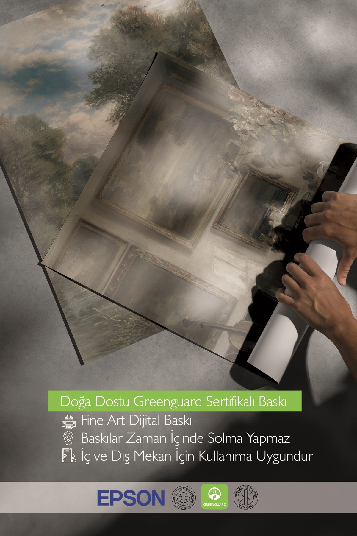 Siyah Tablo Seti, 3 Adet Siyah Çerçeveli Poster landscape Model No:300870, Duvar Dekoru