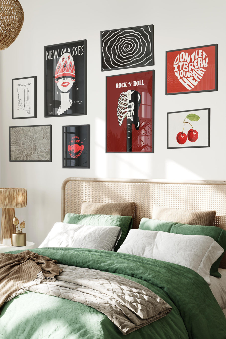 Urban Rhyhtm - Kırmızı Vintage Temalı Galeri Poster Seti NO:001