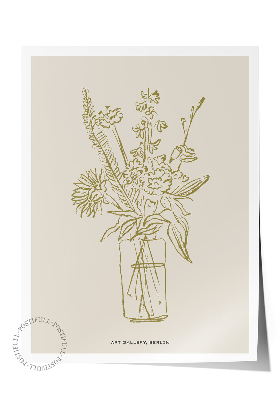 Çiçek Çizimi Bohem & Boho Çerçevesiz Poster