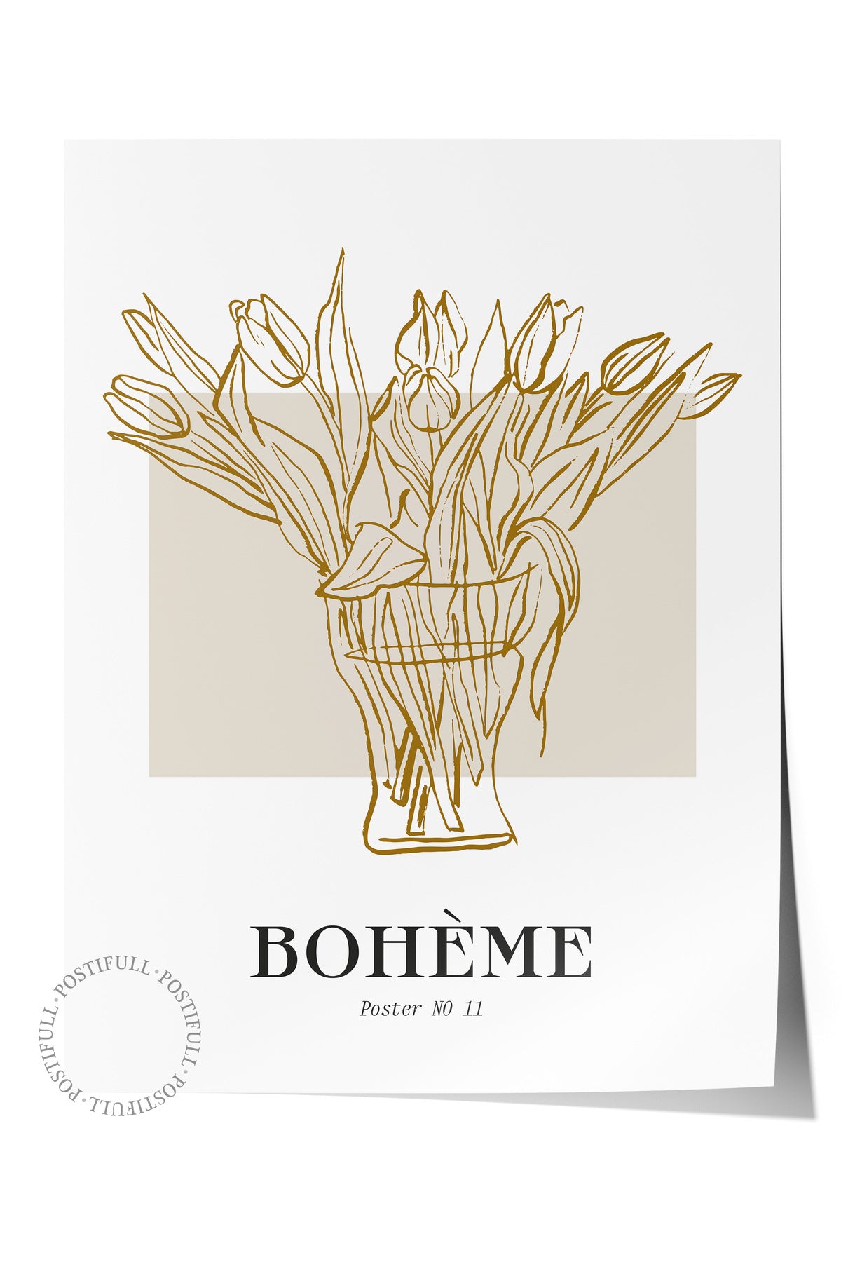 Soft Bohem Duvar Posteri, İskandinav Temalı Çerçevesiz Poster - Yatak Odası, Salon Duvar Dekoru