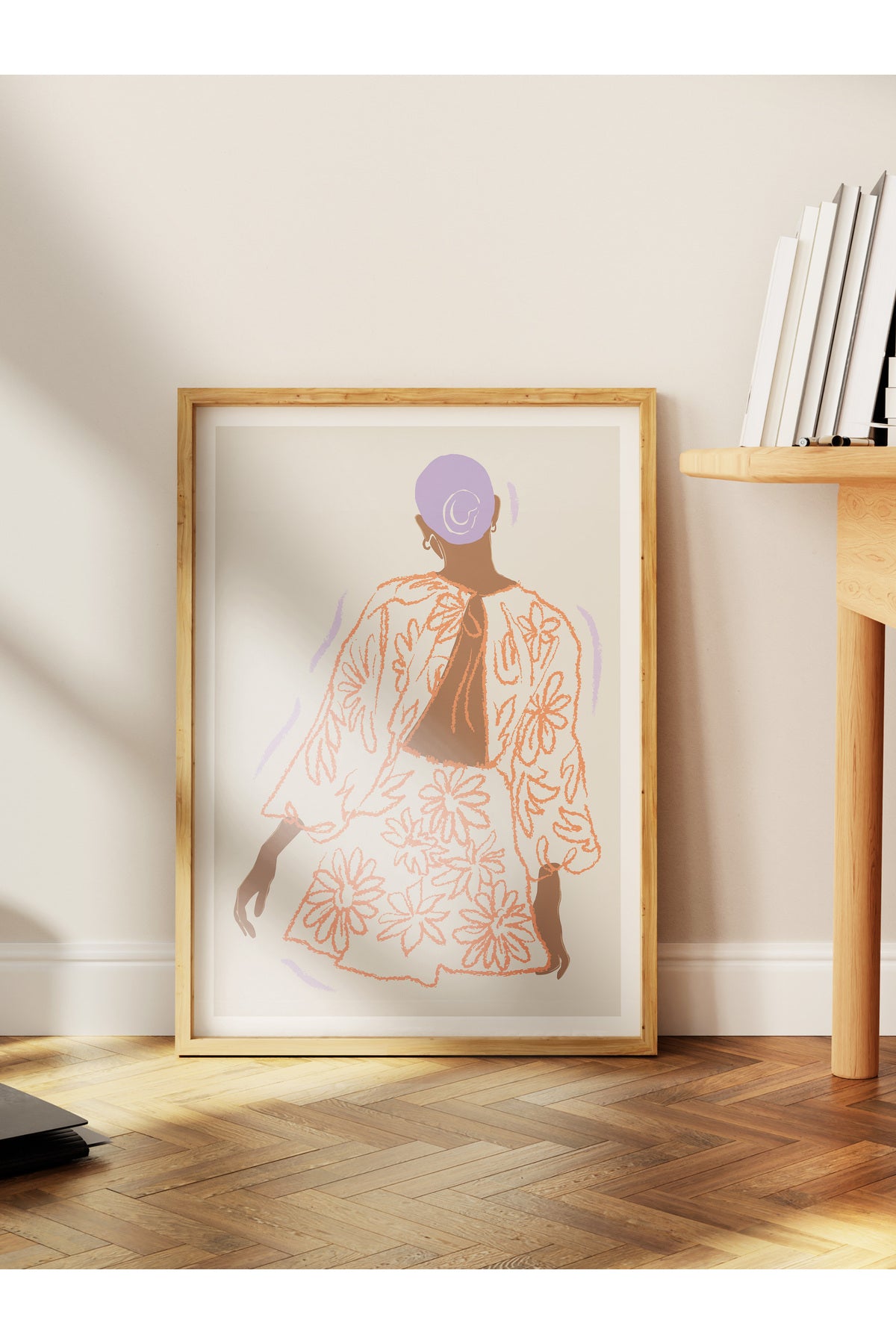Soft Bohem Duvar Posteri, İskandinav Temalı Çerçevesiz Poster - Yatak Odası, Salon Duvar Dekoru