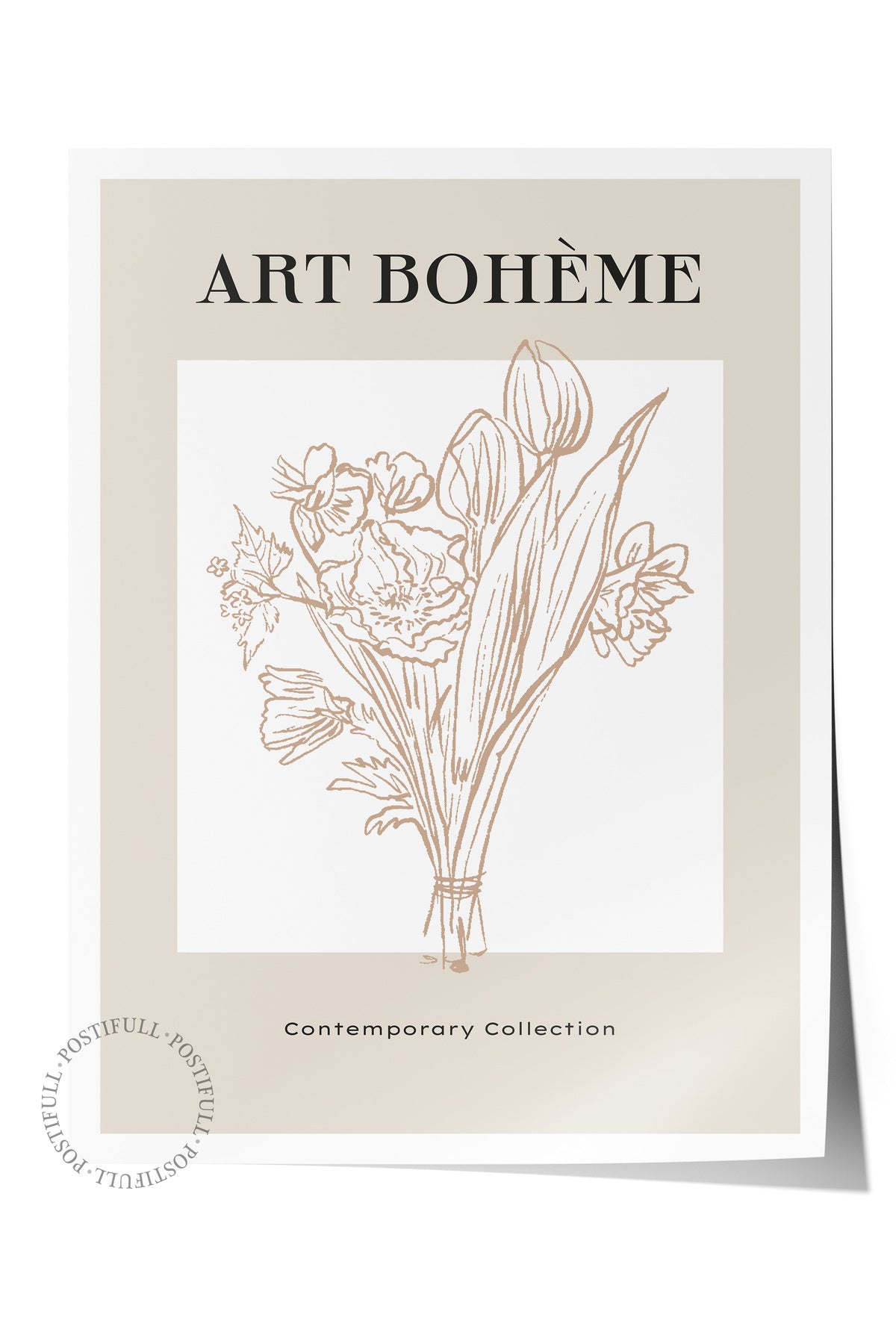 Soft Bohem Duvar Posteri, İskandinav Temalı Çerçevesiz Poster - Yatak Odası, Salon Duvar Dekoru