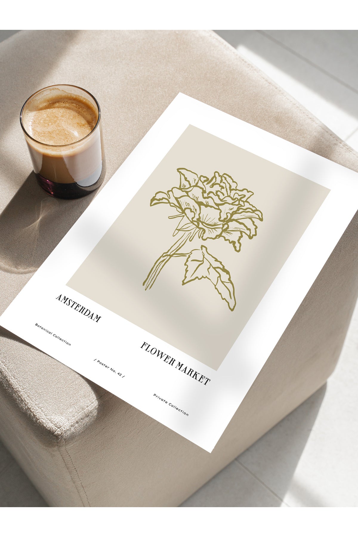 Soft Bohem Duvar Posteri, İskandinav Temalı Çerçevesiz Poster - Yatak Odası, Salon Duvar Dekoru