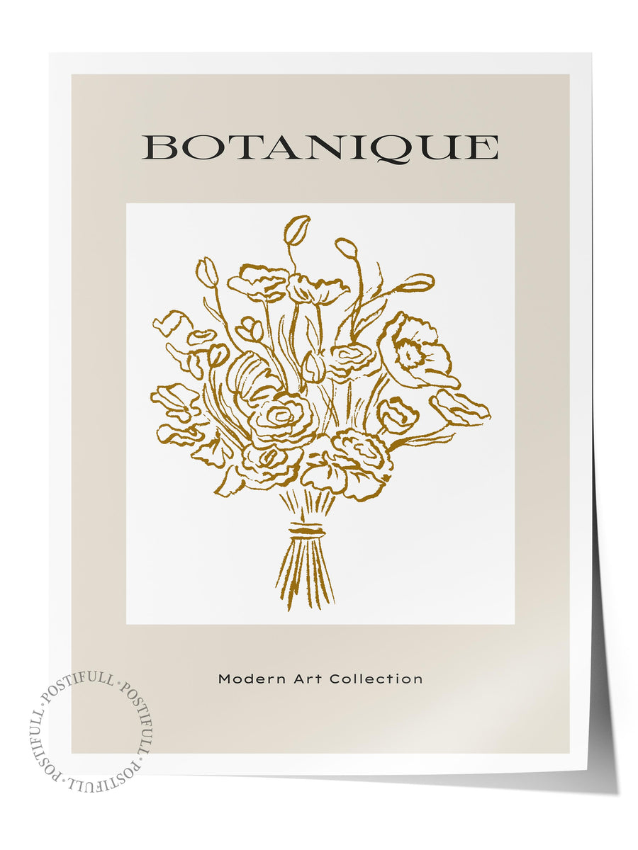 Farklı Tonlarda BOTANIQUE Bohem & Boho Çerçevesiz Poster