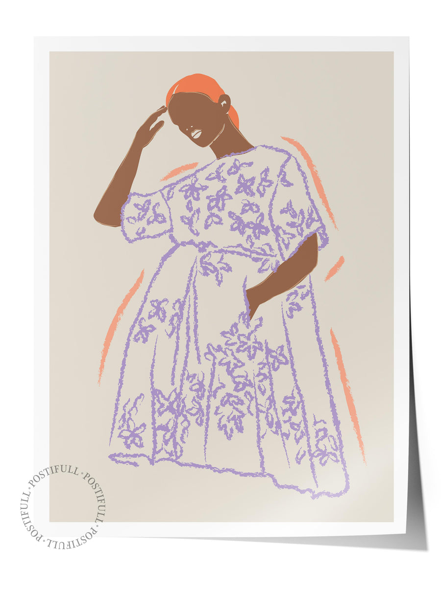 Farklı Tonlarda Kadın Figürü Bohem & Boho Çerçevesiz Poster