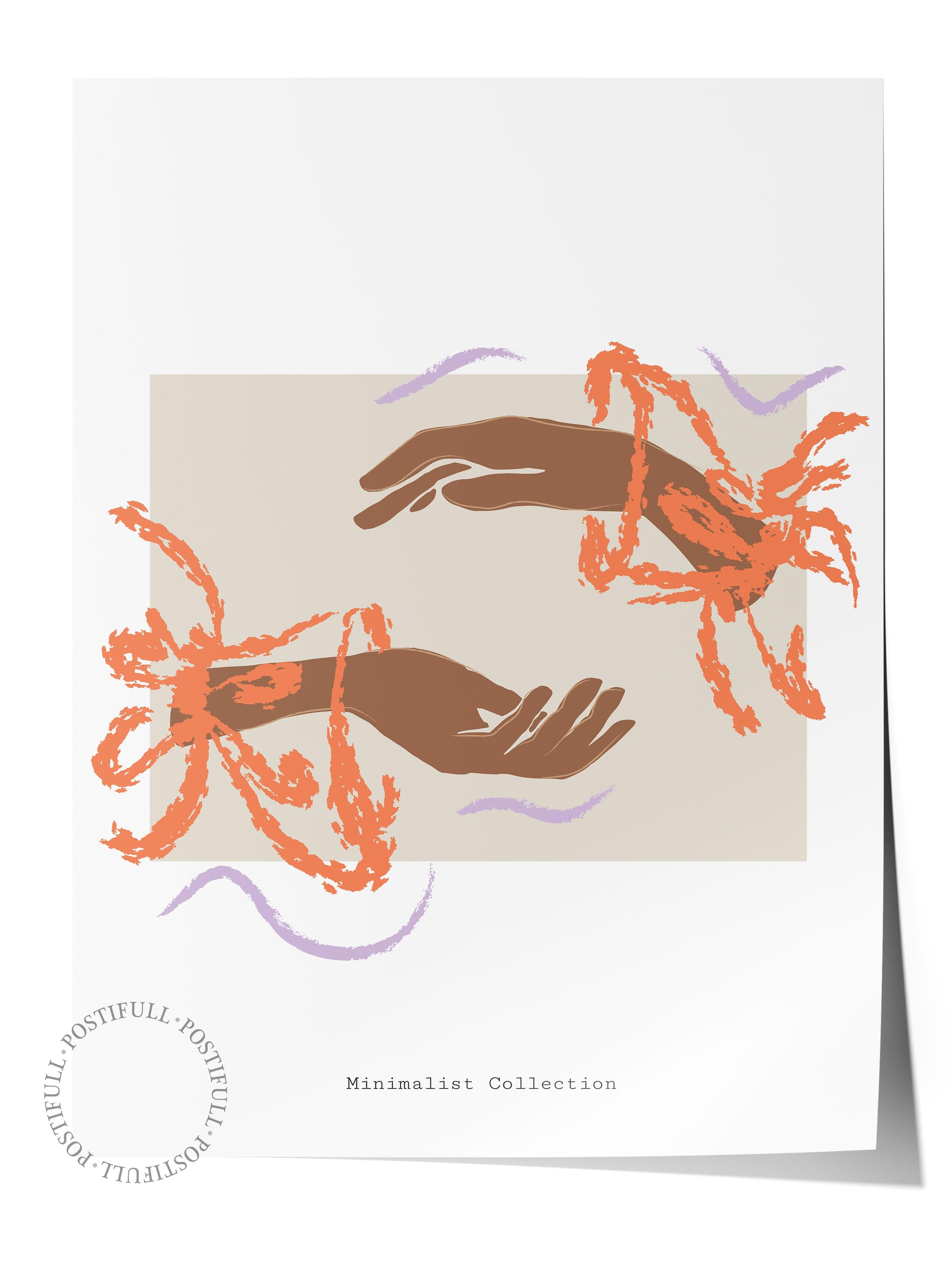 Soft Bohem Duvar Posteri, İskandinav Temalı Çerçevesiz Poster - Yatak Odası, Salon Duvar Dekoru