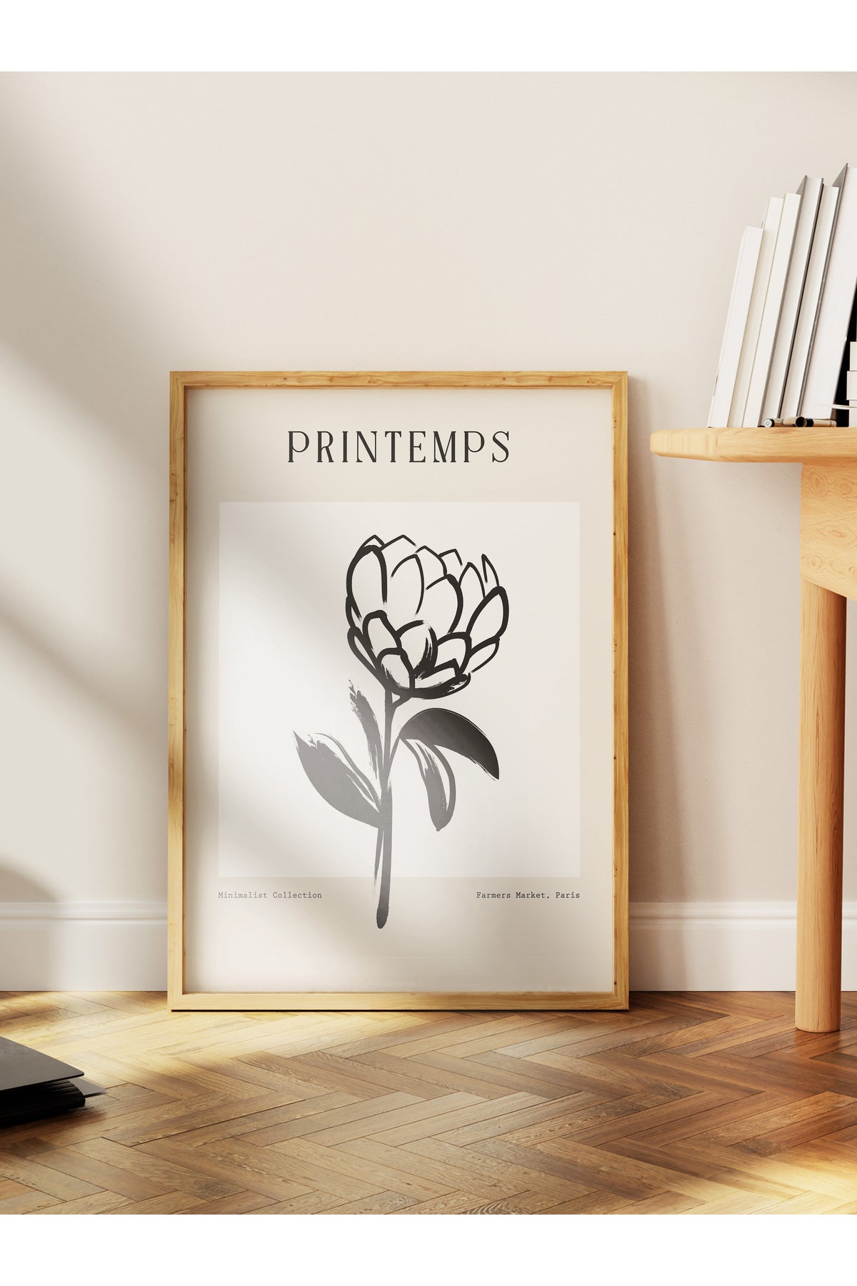 Soft Boho Çerçevesiz Duvar Posteri, İskandinav Temalı Poster - Salon, Mutfak ve Yatak Odası Dekoru