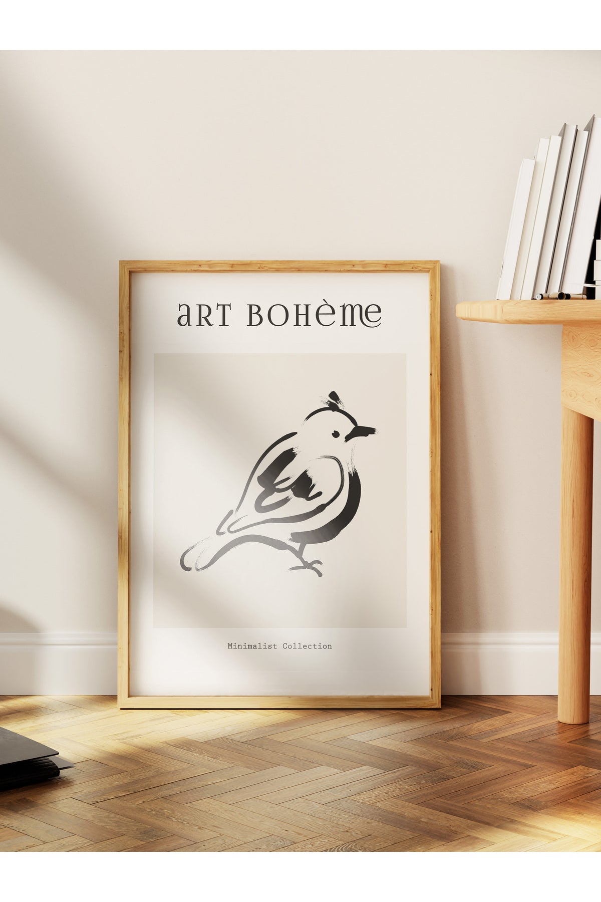 Soft Boho Çerçevesiz Duvar Posteri, İskandinav Temalı Poster - Salon, Mutfak ve Yatak Odası Dekoru