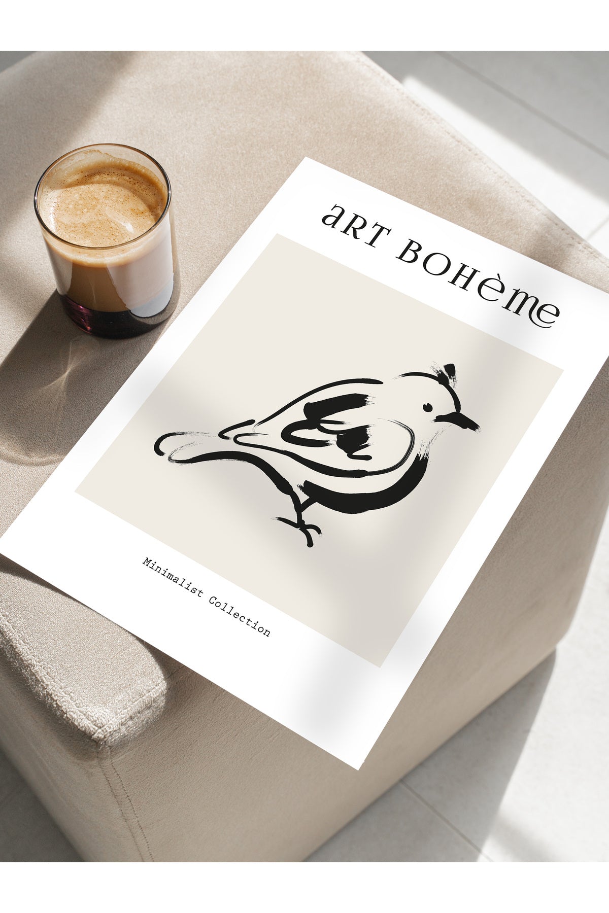 Soft Boho Çerçevesiz Duvar Posteri, İskandinav Temalı Poster - Salon, Mutfak ve Yatak Odası Dekoru