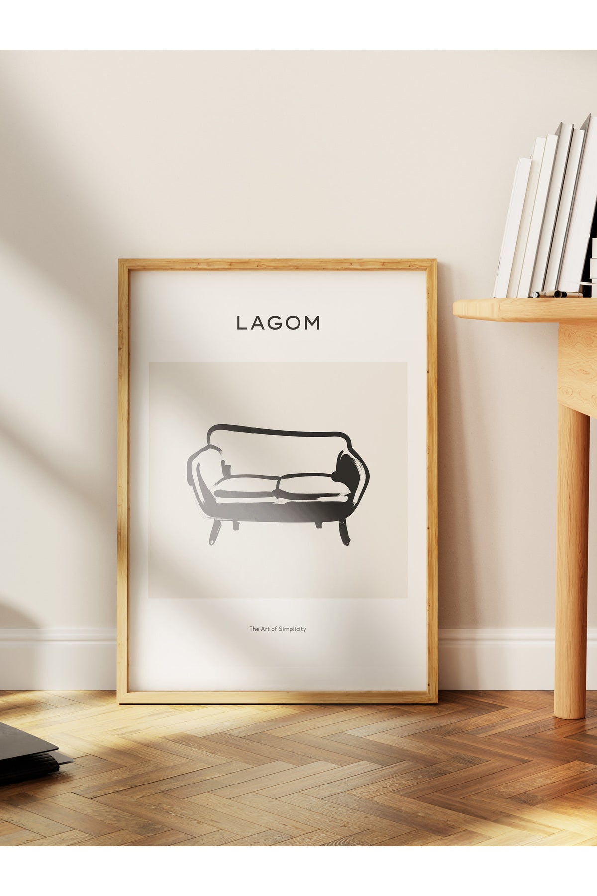 Soft Boho Çerçevesiz Duvar Posteri, İskandinav Temalı Poster - Salon, Mutfak ve Yatak Odası Dekoru