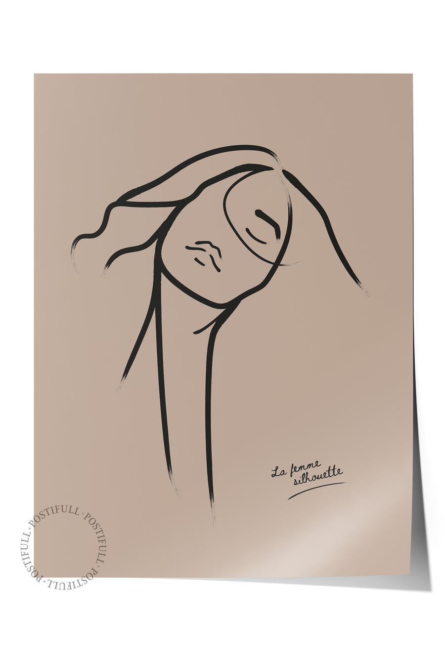 La femme silhouette Bohem & Boho Çerçevesiz Poster