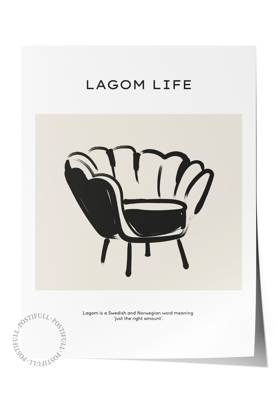 Farklı Tonlarda LAGOM LIFE Bohem & Boho Çerçevesiz Poster