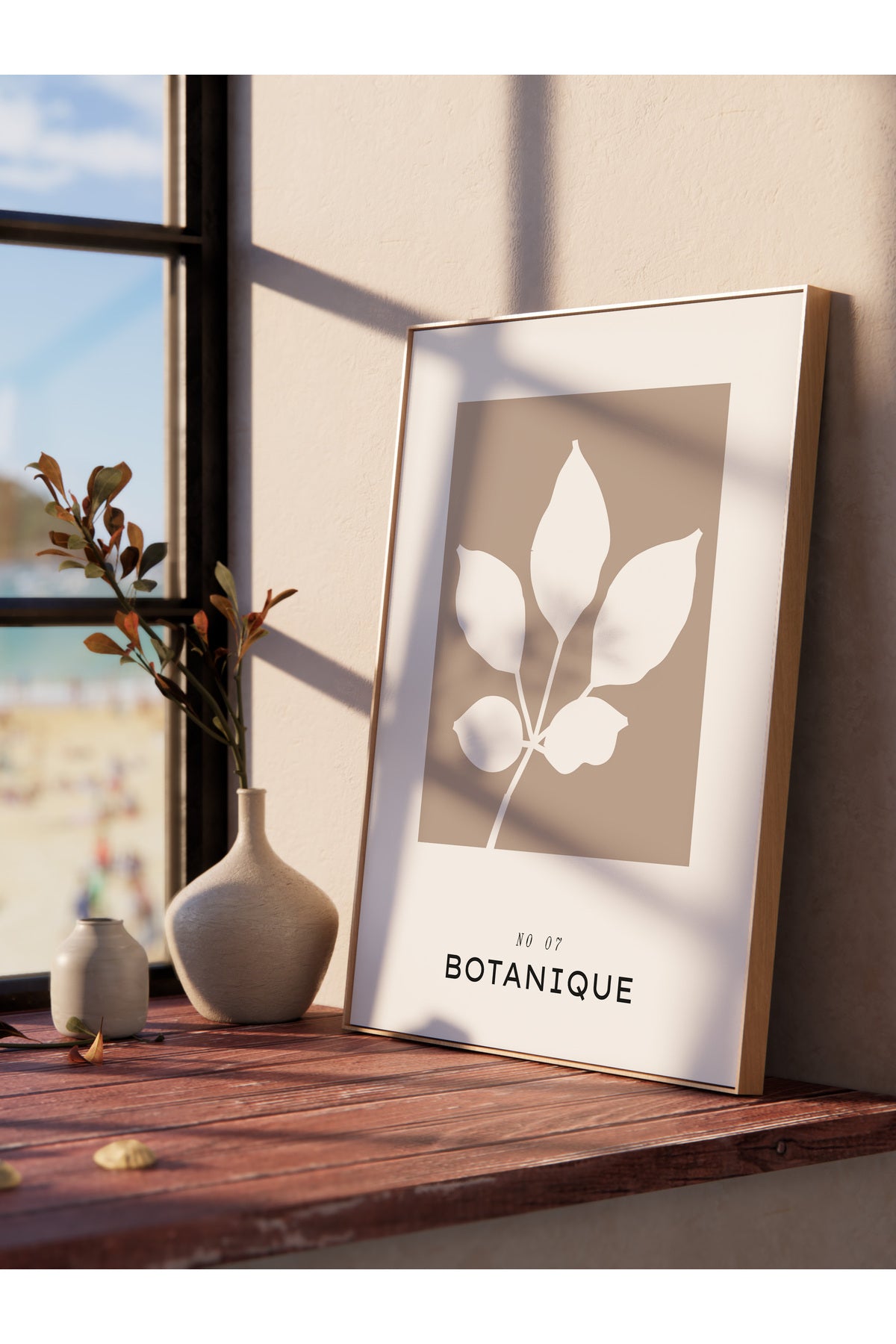Soft Boho Çerçevesiz Duvar Posteri, İskandinav Temalı Poster - Salon, Mutfak ve Yatak Odası Dekoru