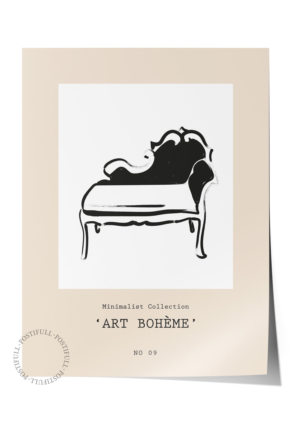 Soft Boho Çerçevesiz Duvar Posteri, İskandinav Temalı Poster - Salon, Mutfak ve Yatak Odası Dekoru