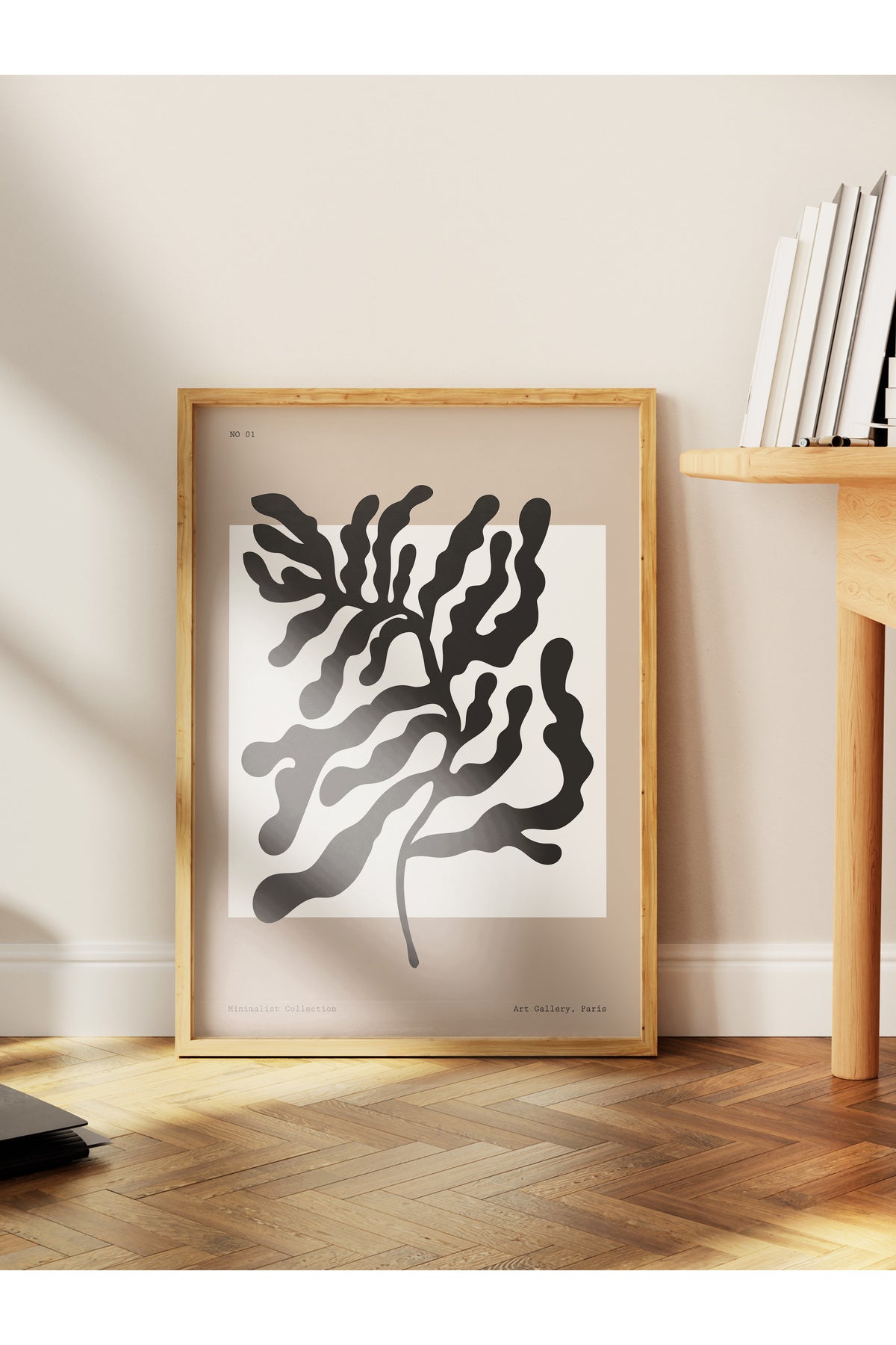 Soft Boho Çerçevesiz Duvar Posteri, İskandinav Temalı Poster - Salon, Mutfak ve Yatak Odası Dekoru