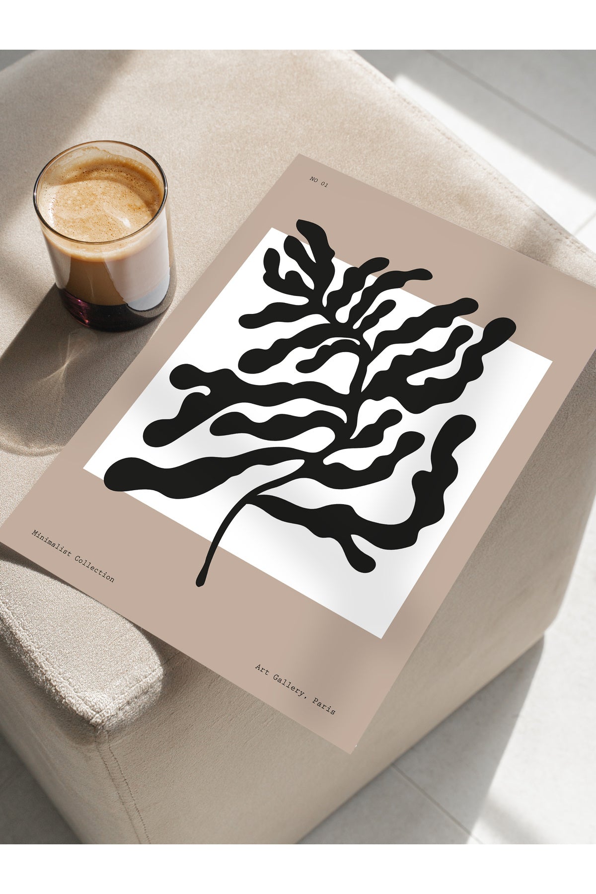 Soft Boho Çerçevesiz Duvar Posteri, İskandinav Temalı Poster - Salon, Mutfak ve Yatak Odası Dekoru