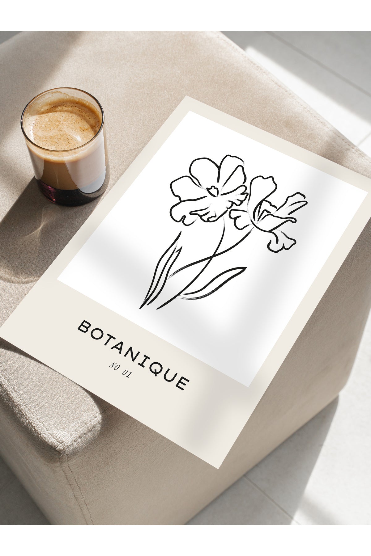 Soft Boho Çerçevesiz Duvar Posteri, İskandinav Temalı Poster - Salon, Mutfak ve Yatak Odası Dekoru