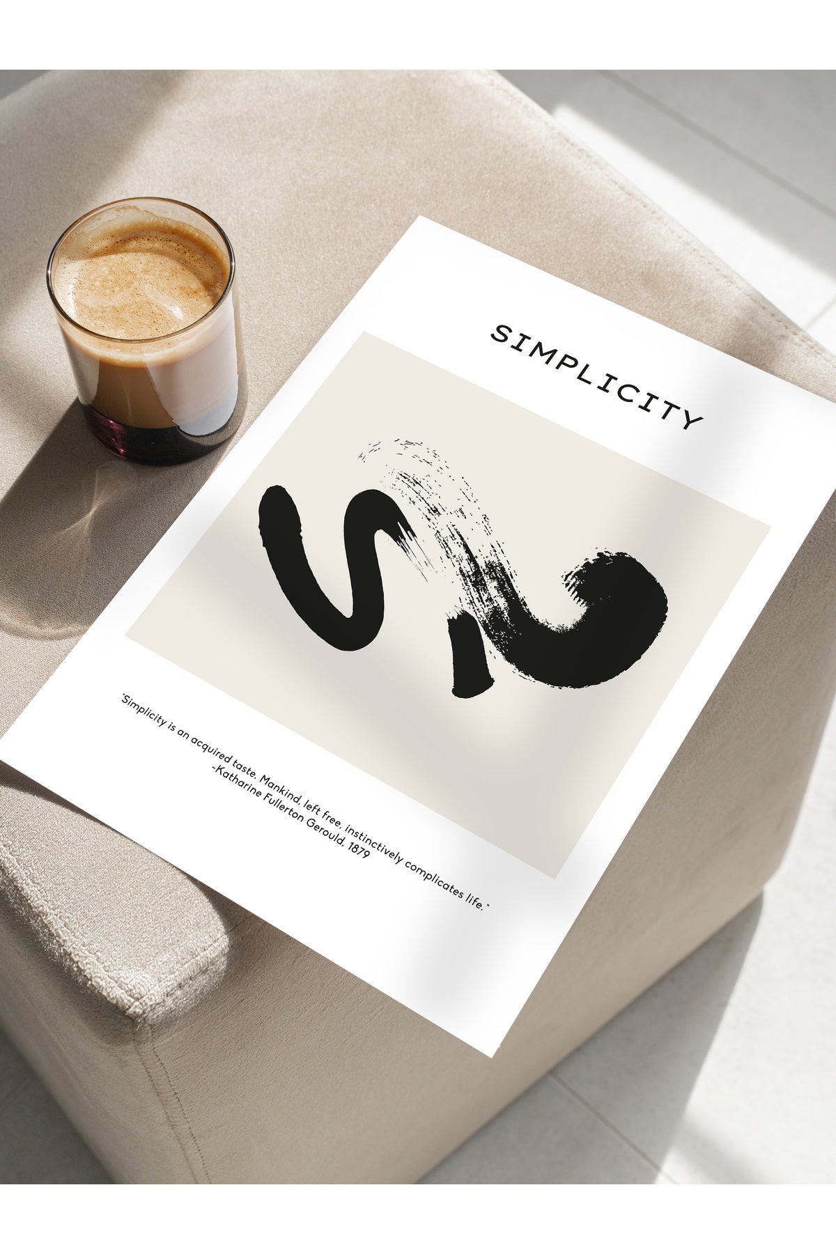 Soft Boho Çerçevesiz Duvar Posteri, İskandinav Temalı Poster - Salon, Mutfak ve Yatak Odası Dekoru