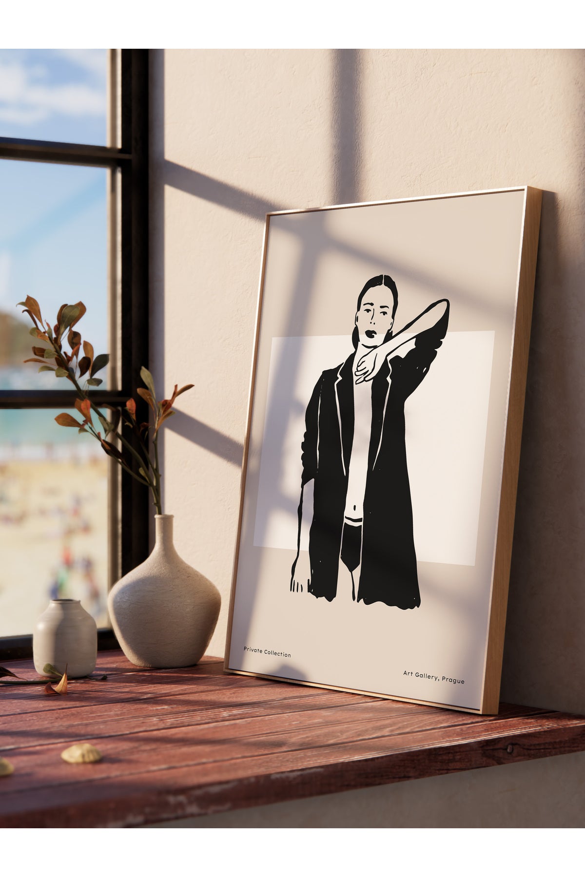 Soft Boho Çerçevesiz Duvar Posteri, İskandinav Temalı Poster - Salon, Mutfak ve Yatak Odası Dekoru
