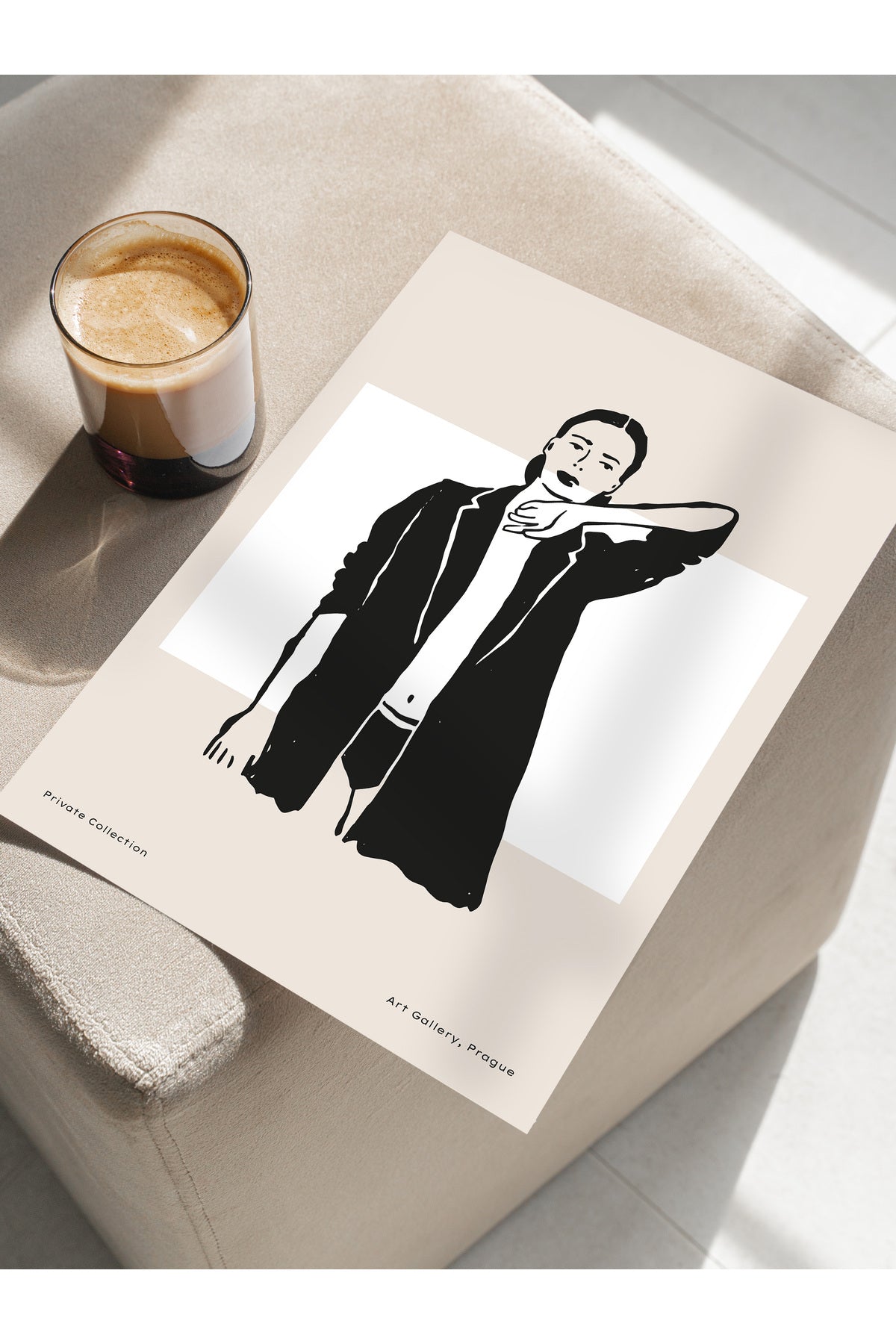 Soft Boho Çerçevesiz Duvar Posteri, İskandinav Temalı Poster - Salon, Mutfak ve Yatak Odası Dekoru