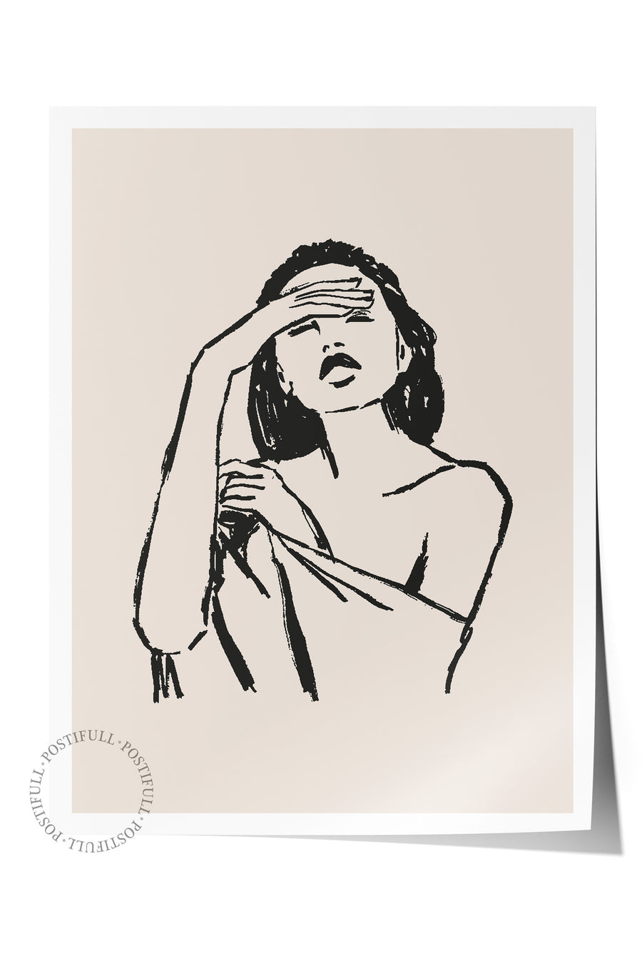 Kadın Çizimi Bohem & Boho Çerçevesiz Poster