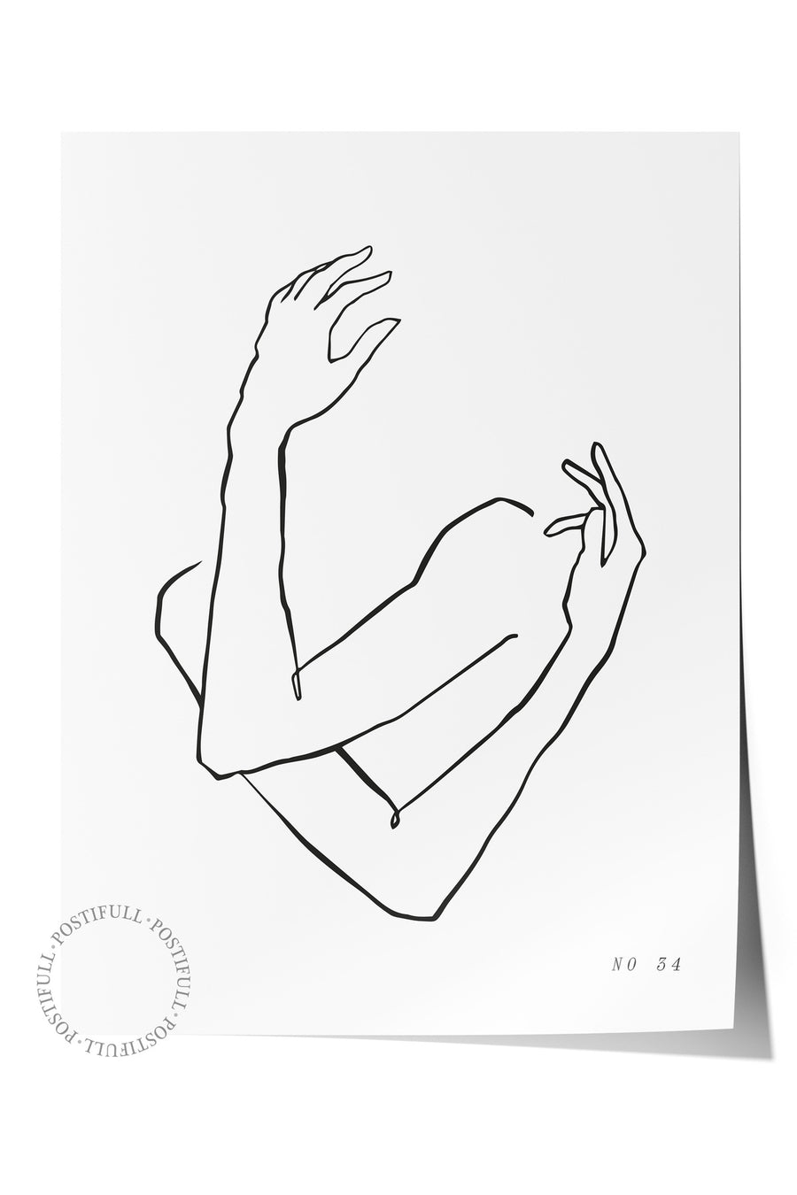 Çizgi Sanatı Kol Figürü Bohem & Boho Çerçevesiz Poster