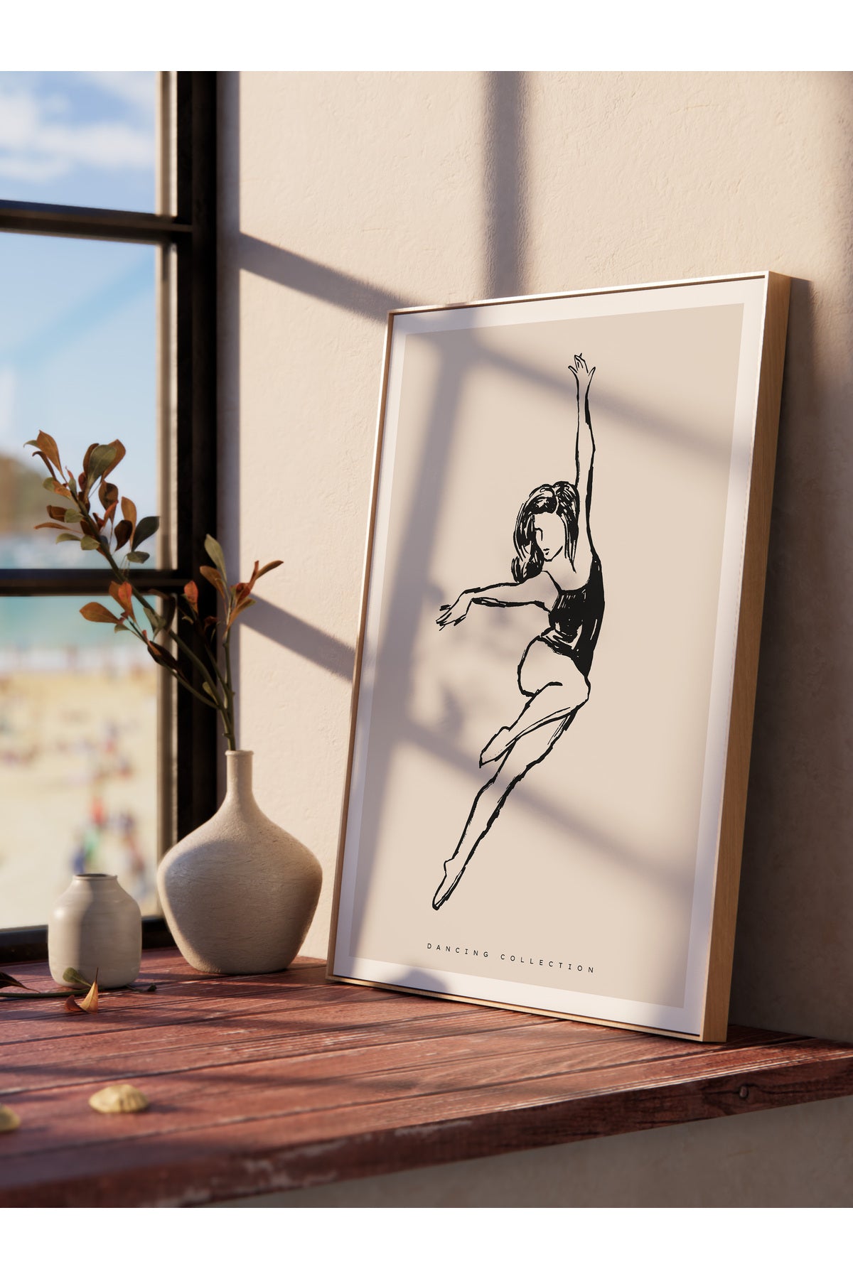 Soft Boho Çerçevesiz Duvar Posteri, İskandinav Temalı Poster - Salon, Mutfak ve Yatak Odası Dekoru