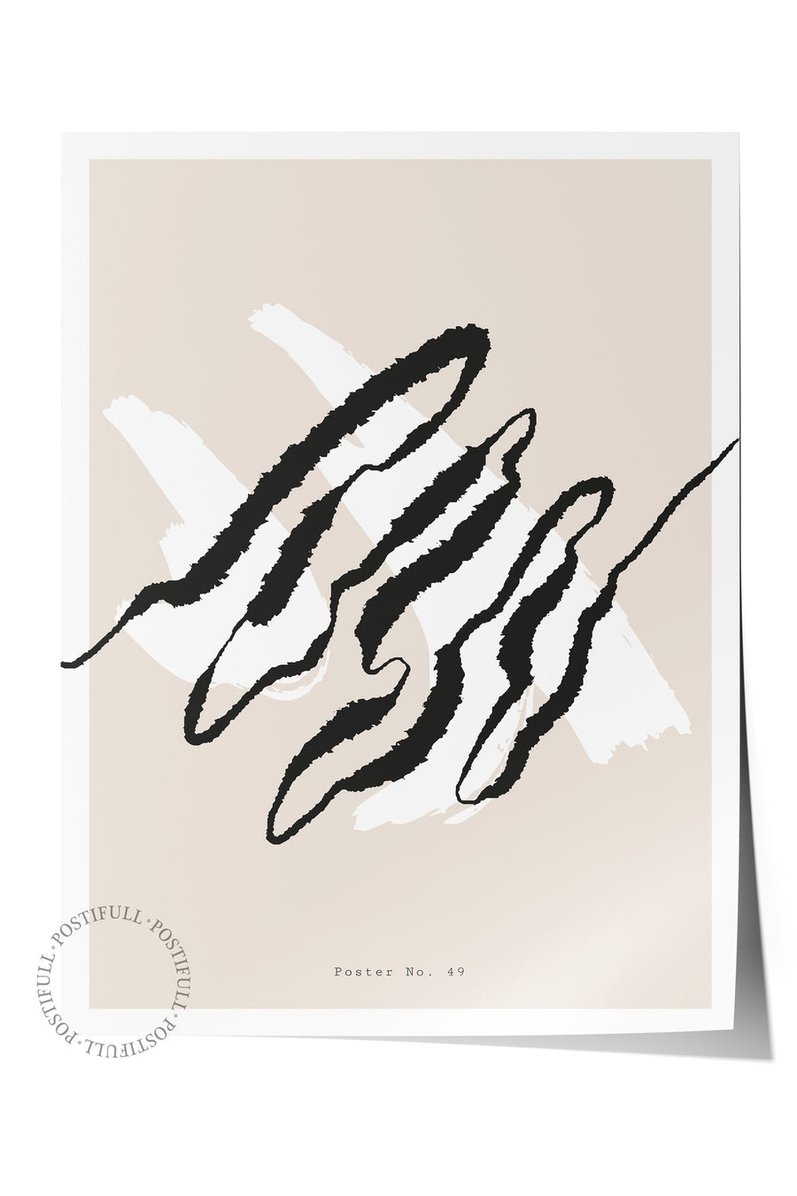 Farklı Tonlarda Soyut Çizgiler Bohem & Boho Çerçevesiz Poster