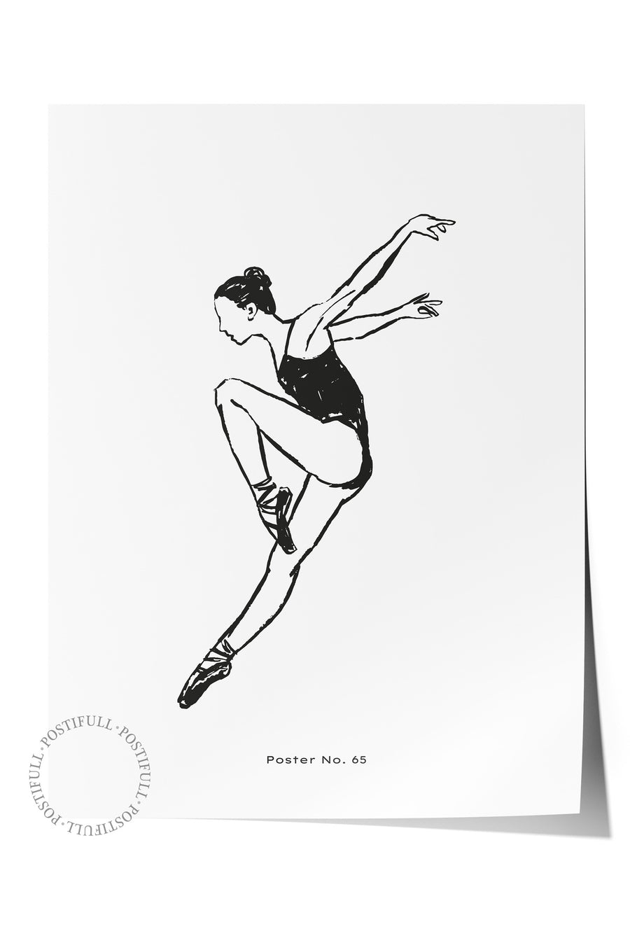 Farklı Tonlarda Balerin Bohem & Boho Çerçevesiz Poster