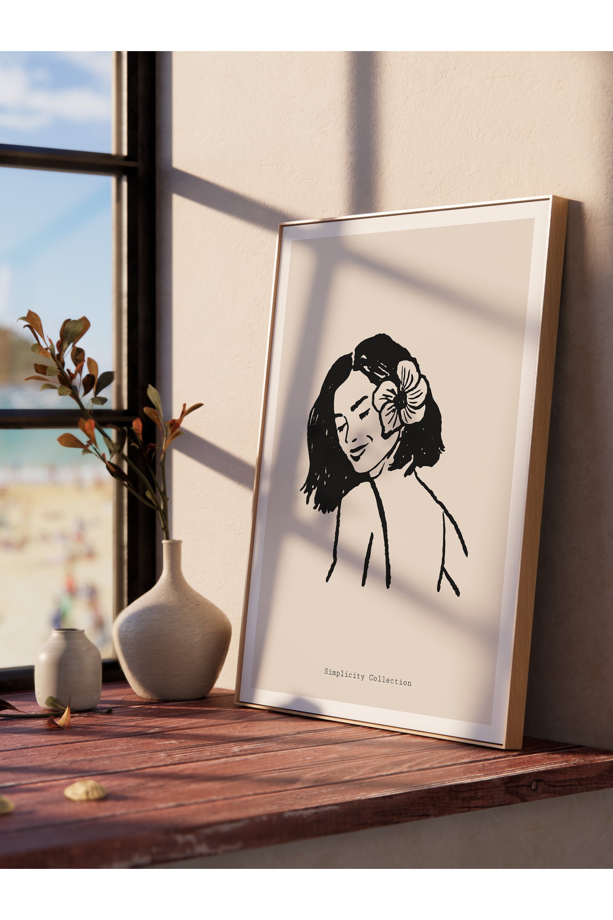 Soft Boho Çerçevesiz Duvar Posteri, İskandinav Temalı Poster - Salon, Mutfak ve Yatak Odası Dekoru