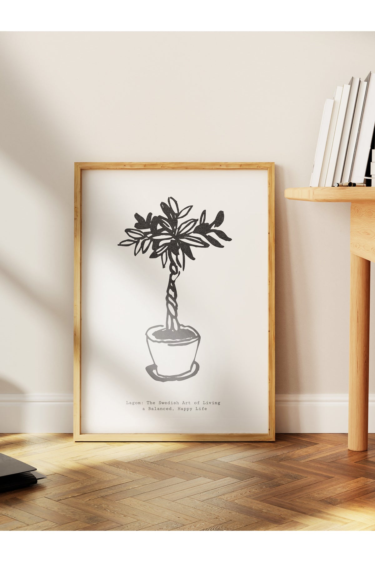 Soft Boho Çerçevesiz Duvar Posteri, İskandinav Temalı Poster - Salon, Mutfak ve Yatak Odası Dekoru