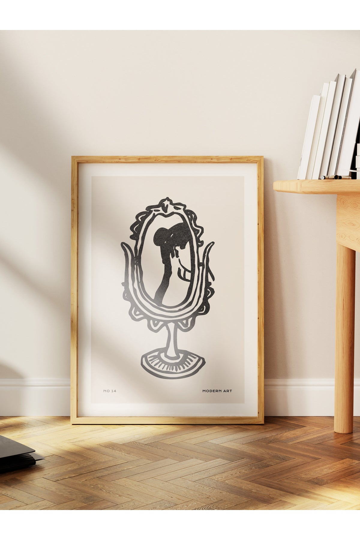 Soft Boho Çerçevesiz Duvar Posteri, İskandinav Temalı Poster - Salon, Mutfak ve Yatak Odası Dekoru