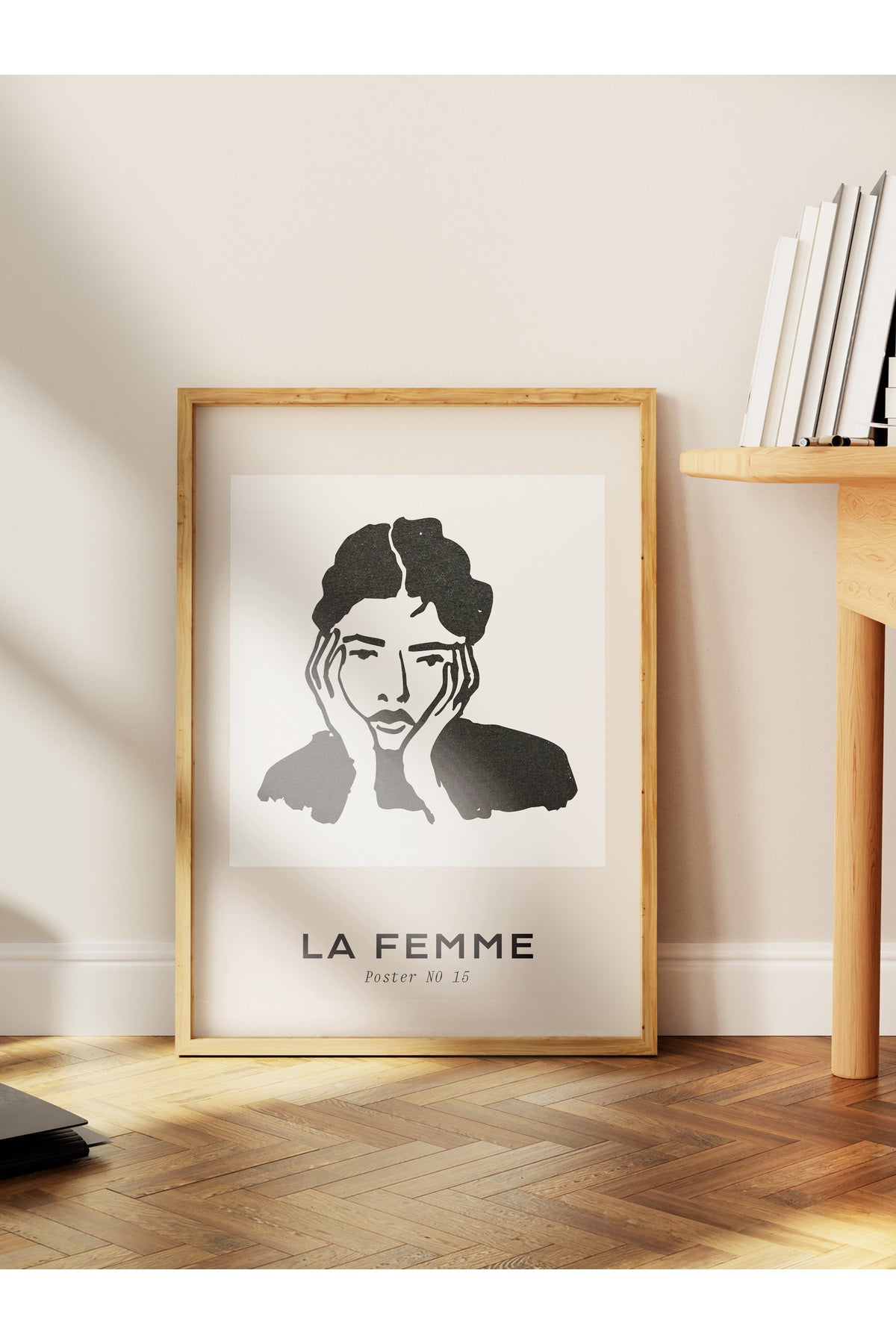 Soft Boho Çerçevesiz Duvar Posteri, İskandinav Temalı Poster - Salon, Mutfak ve Yatak Odası Dekoru