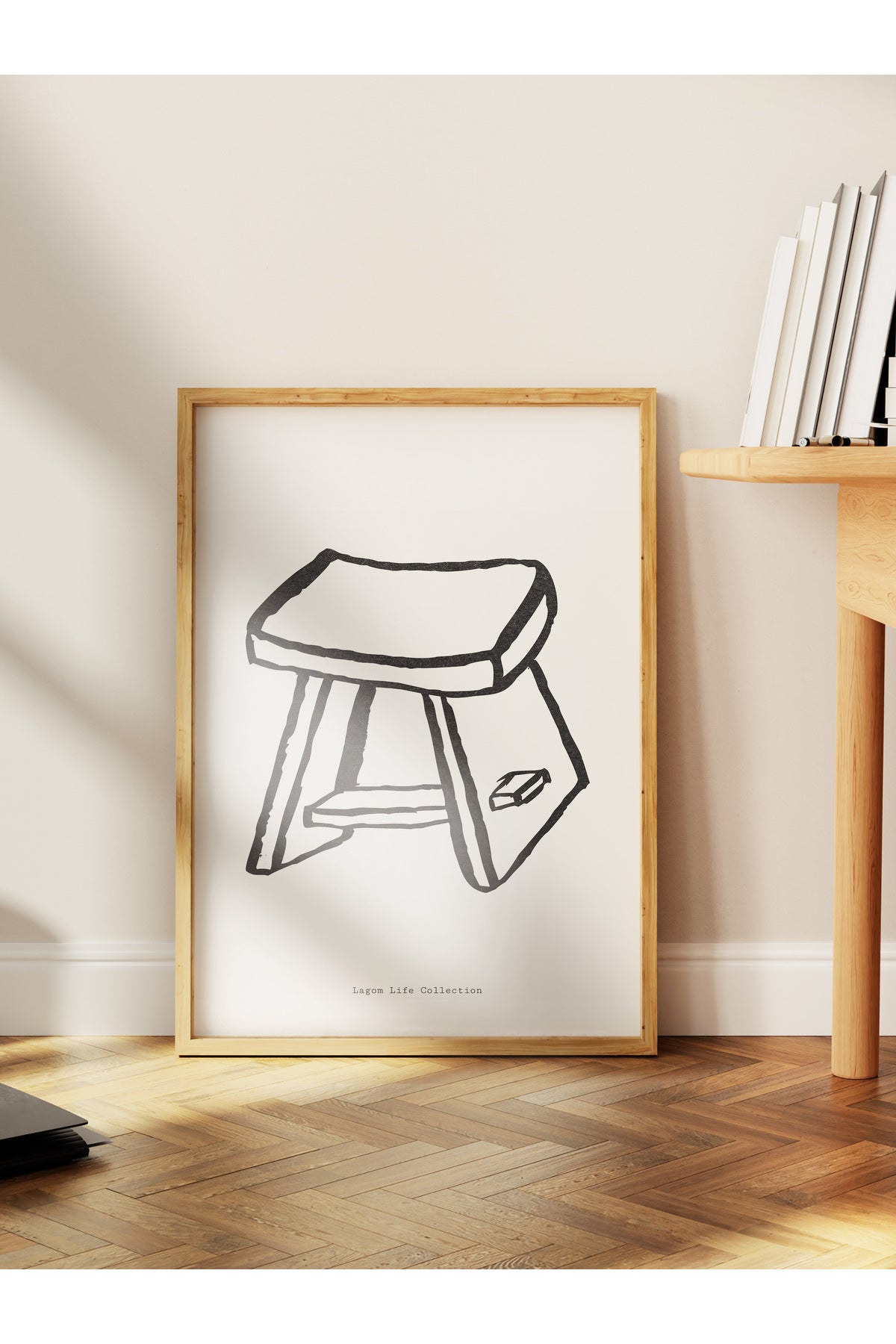 Soft Boho Çerçevesiz Duvar Posteri, İskandinav Temalı Poster - Salon, Mutfak ve Yatak Odası Dekoru