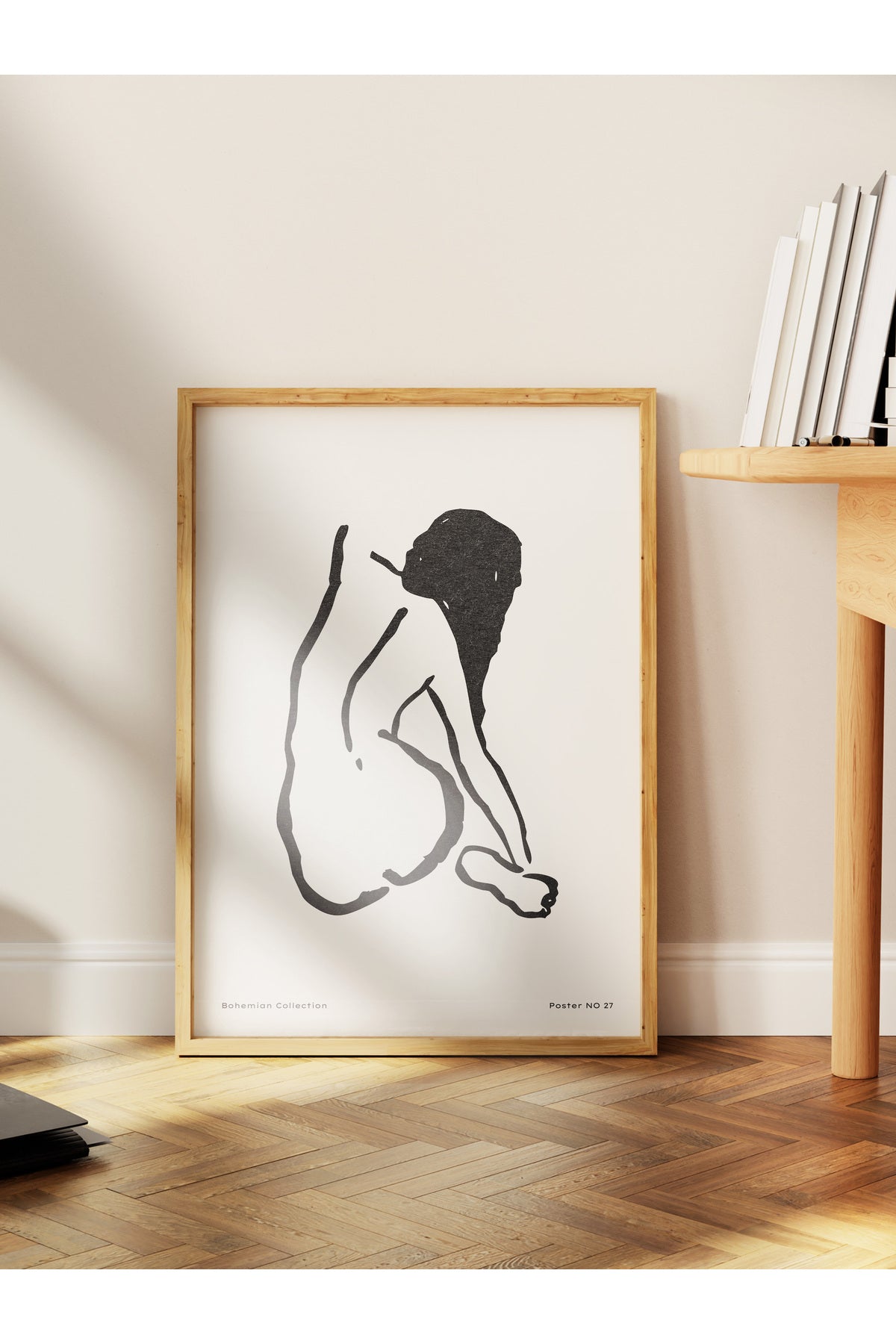 Soft Boho Çerçevesiz Duvar Posteri, İskandinav Temalı Poster - Salon, Mutfak ve Yatak Odası Dekoru