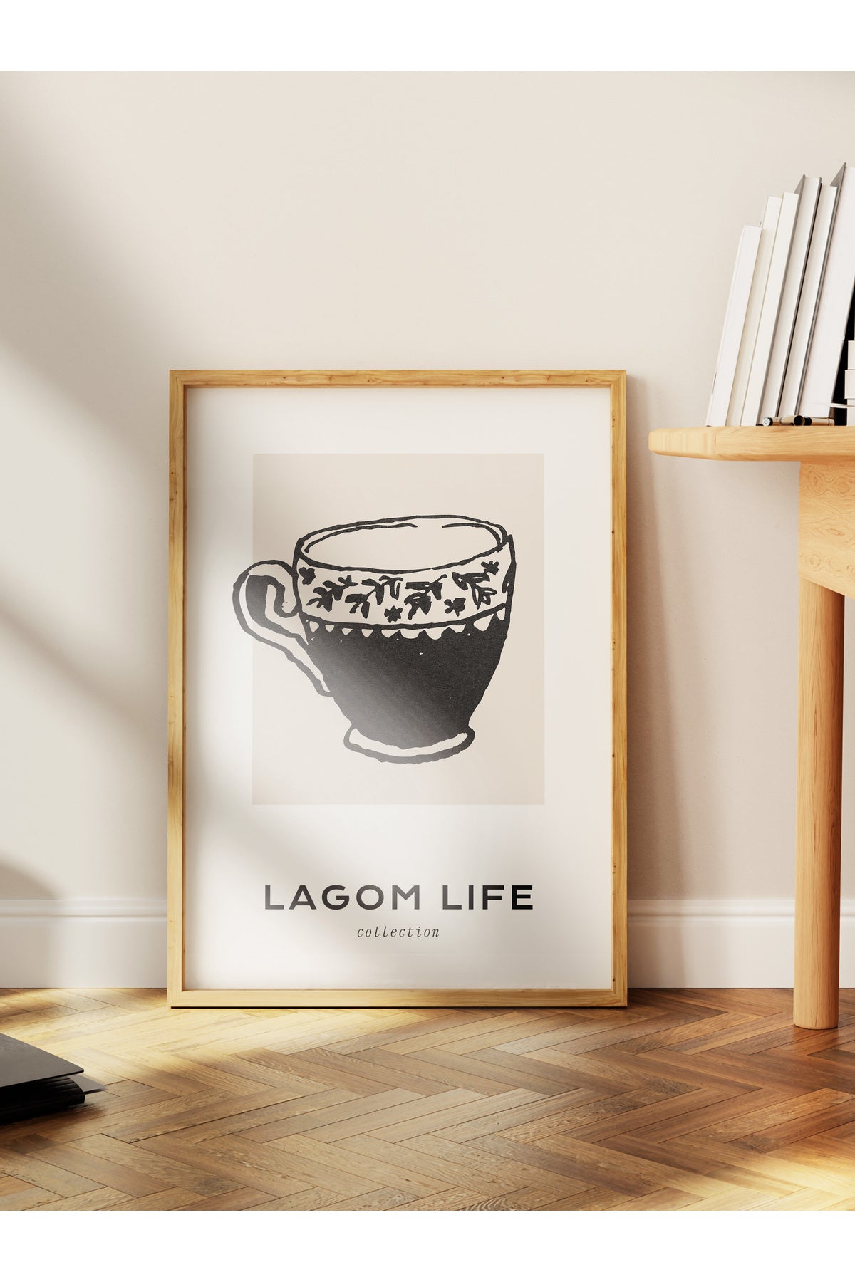 Soft Boho Çerçevesiz Duvar Posteri, İskandinav Temalı Poster - Salon, Mutfak ve Yatak Odası Dekoru