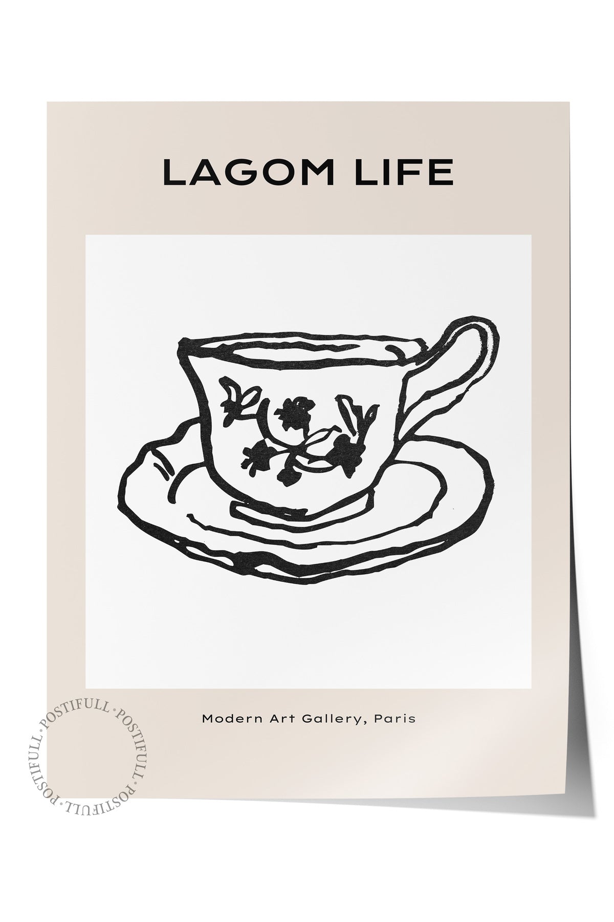 Soft Boho Çerçevesiz Duvar Posteri, İskandinav Temalı Poster - Salon, Mutfak ve Yatak Odası Dekoru