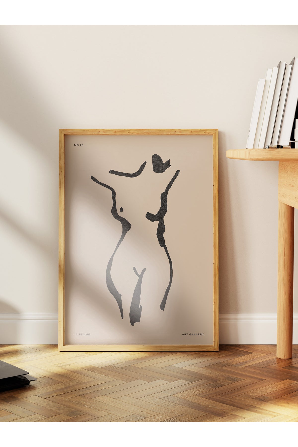 Soft Boho Çerçevesiz Duvar Posteri, İskandinav Temalı Poster - Salon, Mutfak ve Yatak Odası Dekoru