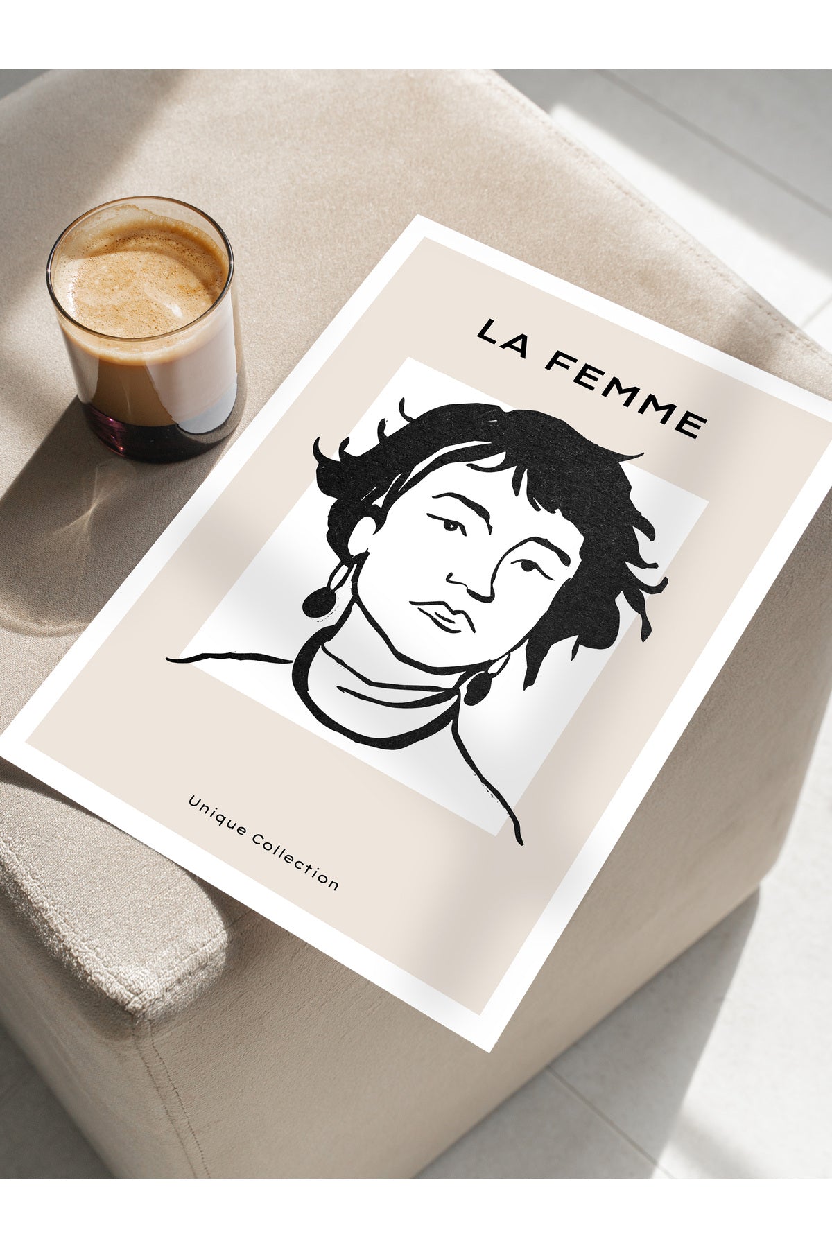 Soft Boho Çerçevesiz Duvar Posteri, İskandinav Temalı Poster - Salon, Mutfak ve Yatak Odası Dekoru