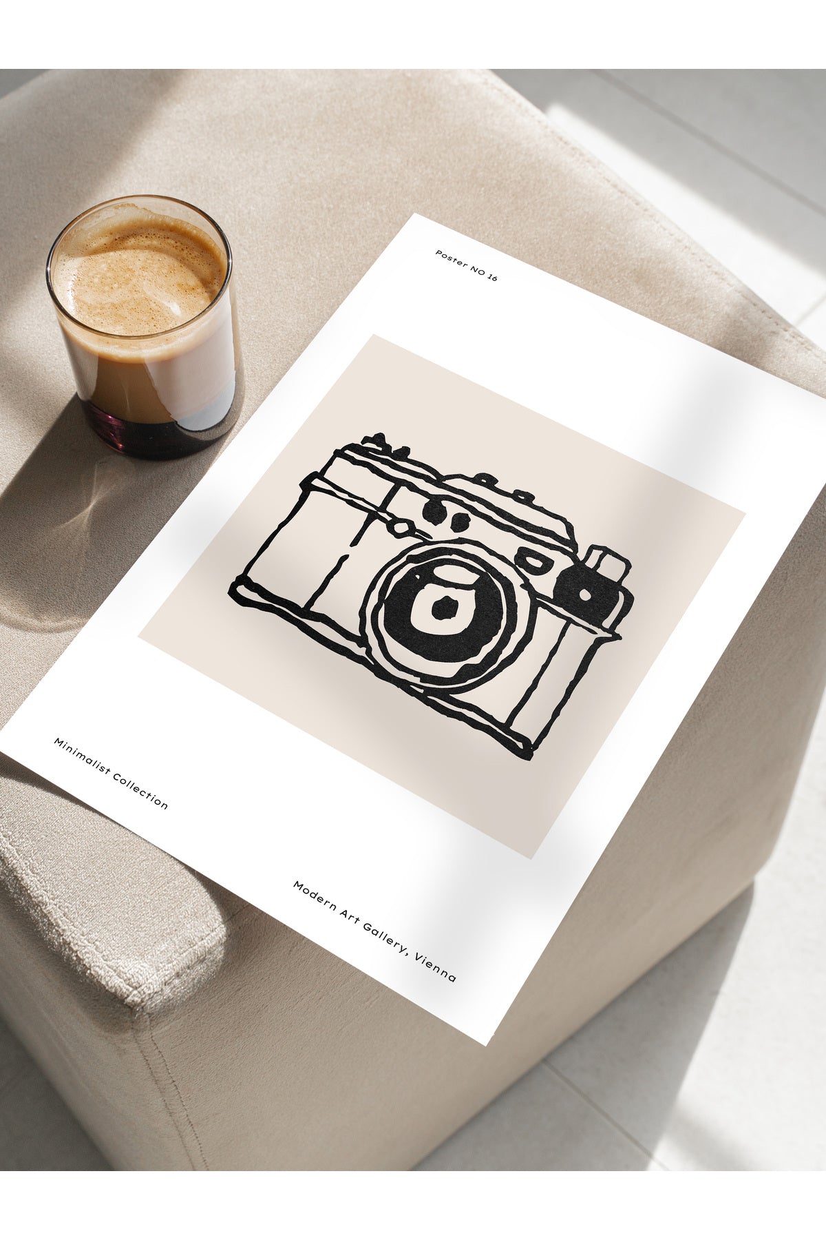 Soft Boho Çerçevesiz Duvar Posteri, İskandinav Temalı Poster - Salon, Mutfak ve Yatak Odası Dekoru