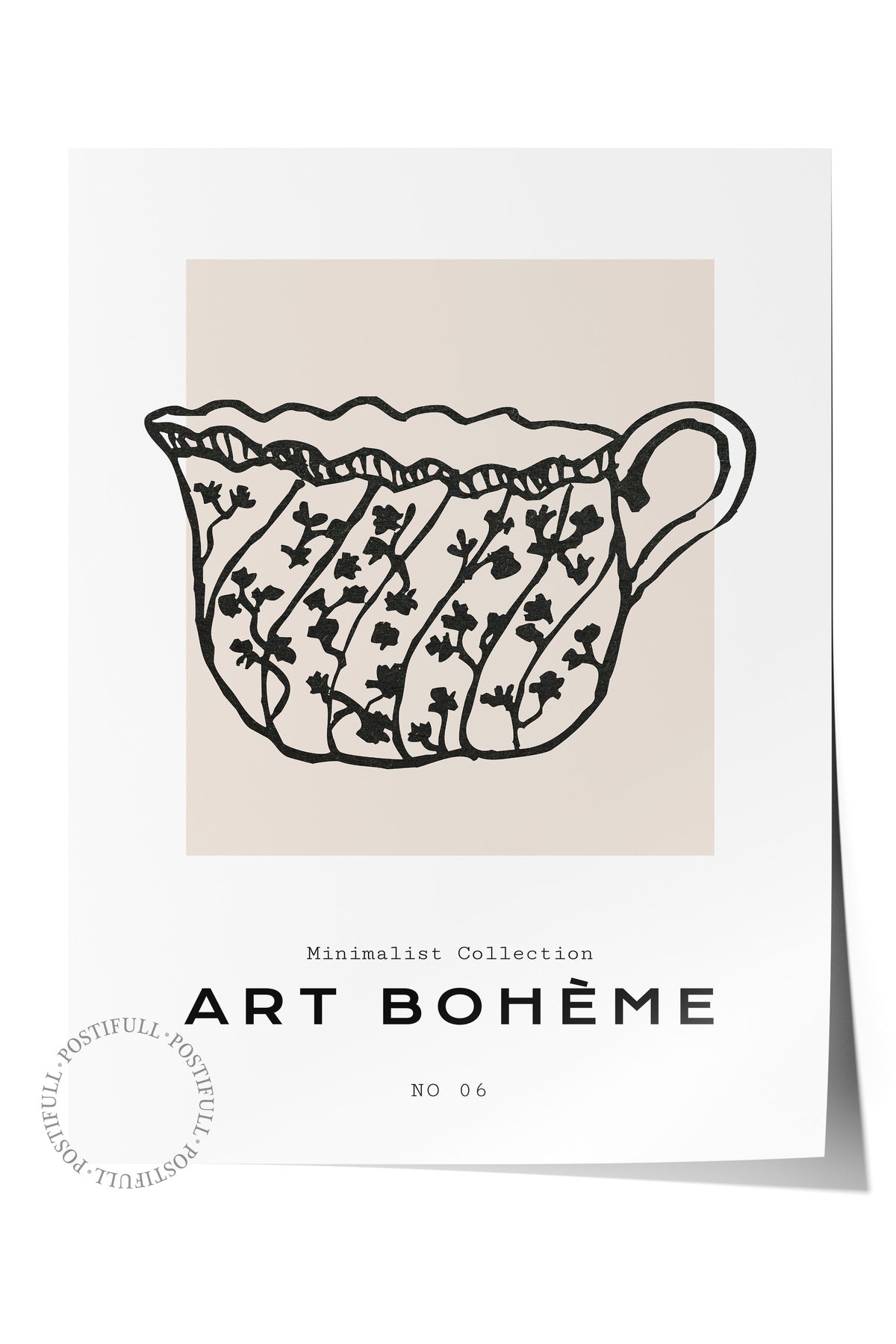 Soft Boho Çerçevesiz Duvar Posteri, İskandinav Temalı Poster - Salon, Mutfak ve Yatak Odası Dekoru