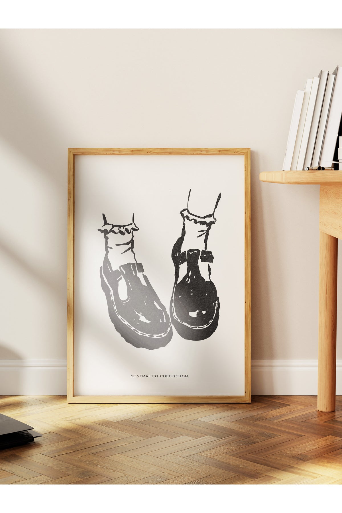 Soft Boho Çerçevesiz Duvar Posteri, İskandinav Temalı Poster - Salon, Mutfak ve Yatak Odası Dekoru