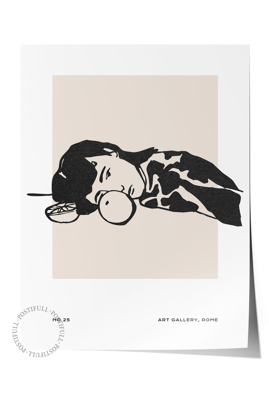 Dinlenen Kadın İllüstrasyonu Bohem & Boho Çerçevesiz Poster