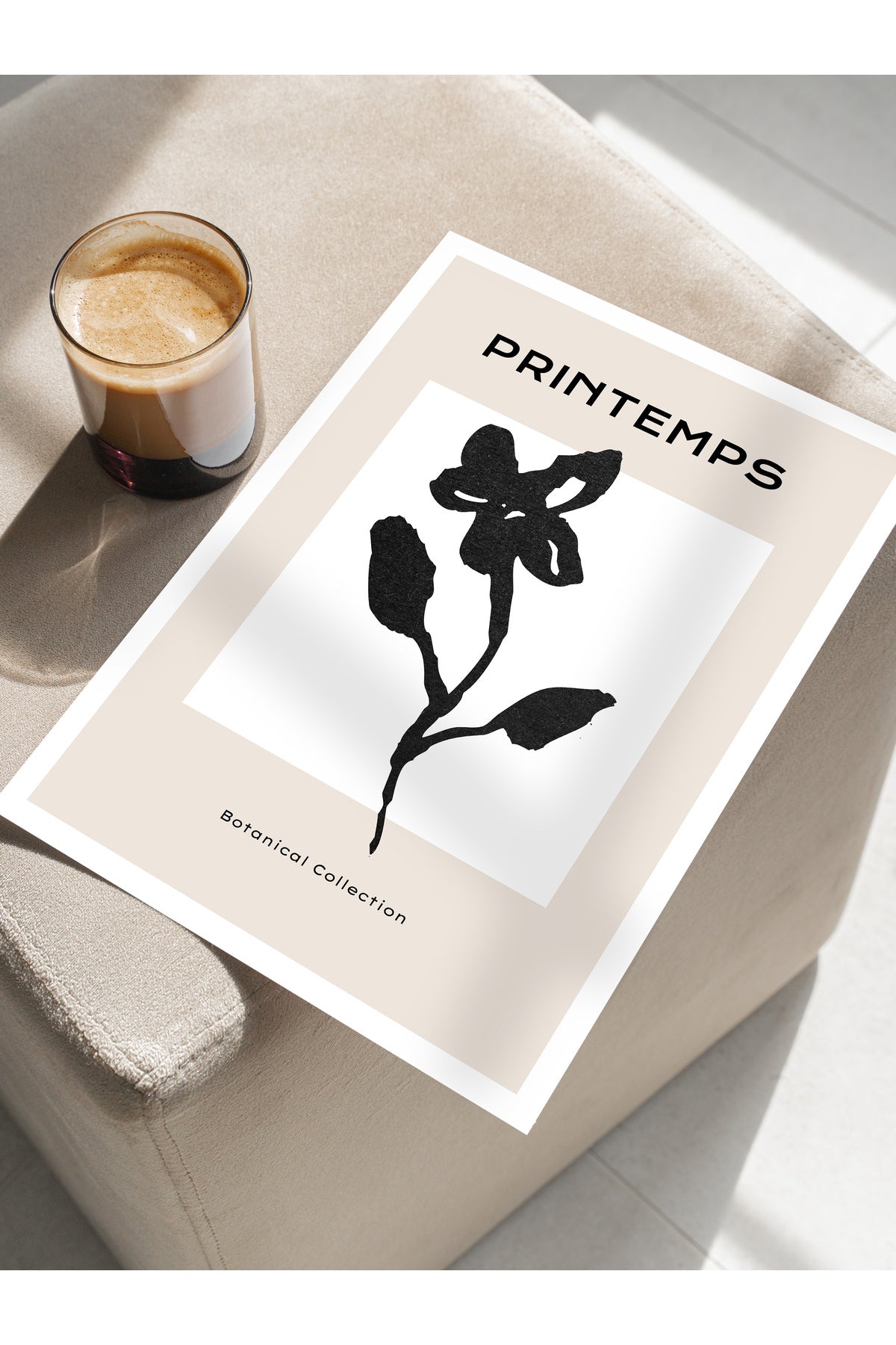 Soft Boho Çerçevesiz Duvar Posteri, İskandinav Temalı Poster - Salon, Mutfak ve Yatak Odası Dekoru