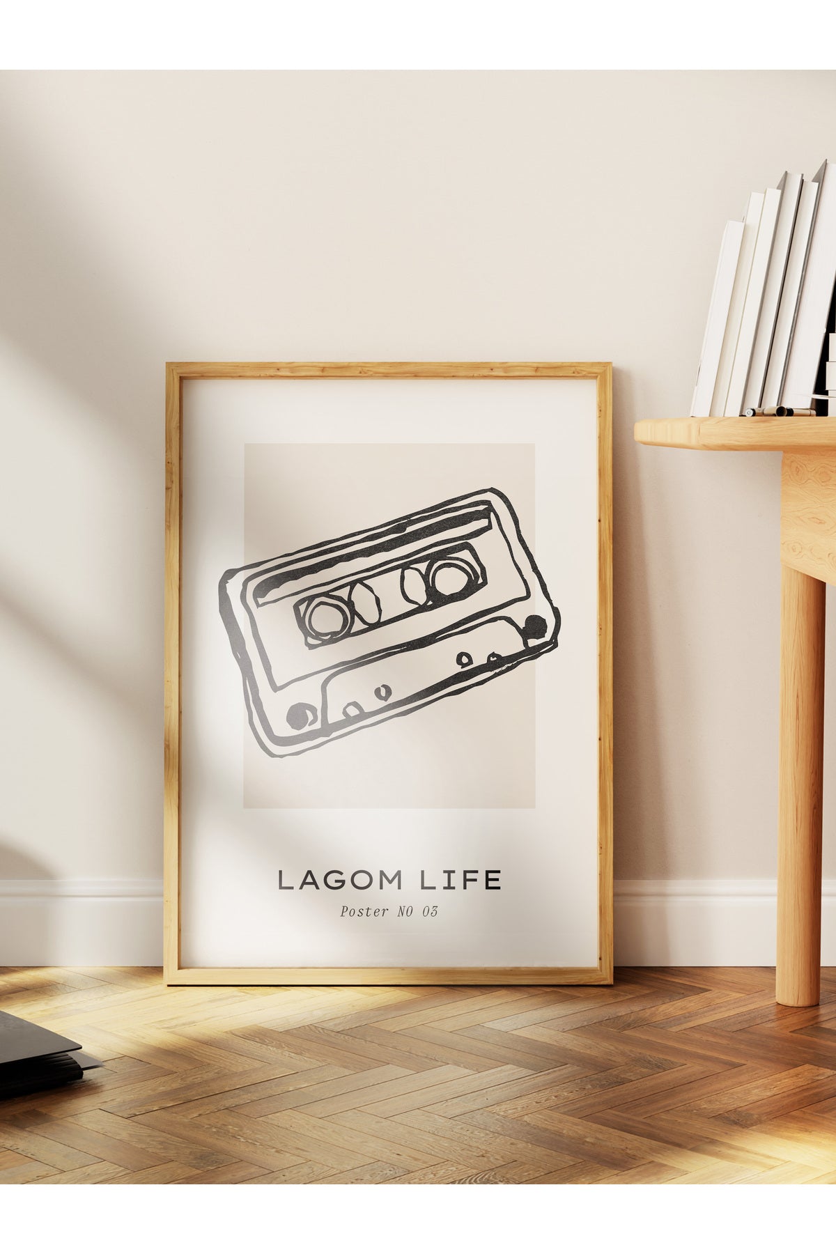 Soft Boho Çerçevesiz Duvar Posteri, İskandinav Temalı Poster - Salon, Mutfak ve Yatak Odası Dekoru