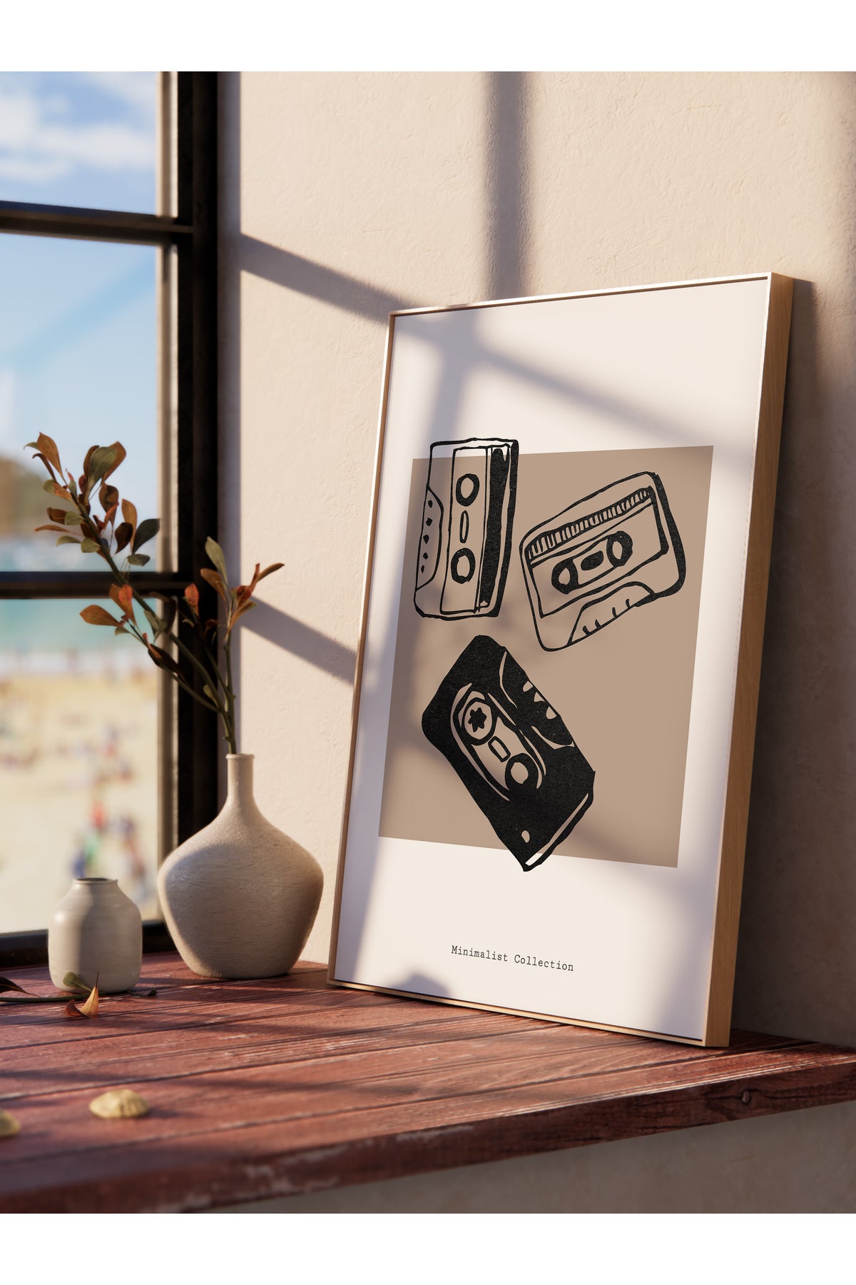 Soft Boho Çerçevesiz Duvar Posteri, İskandinav Temalı Poster - Salon, Mutfak ve Yatak Odası Dekoru