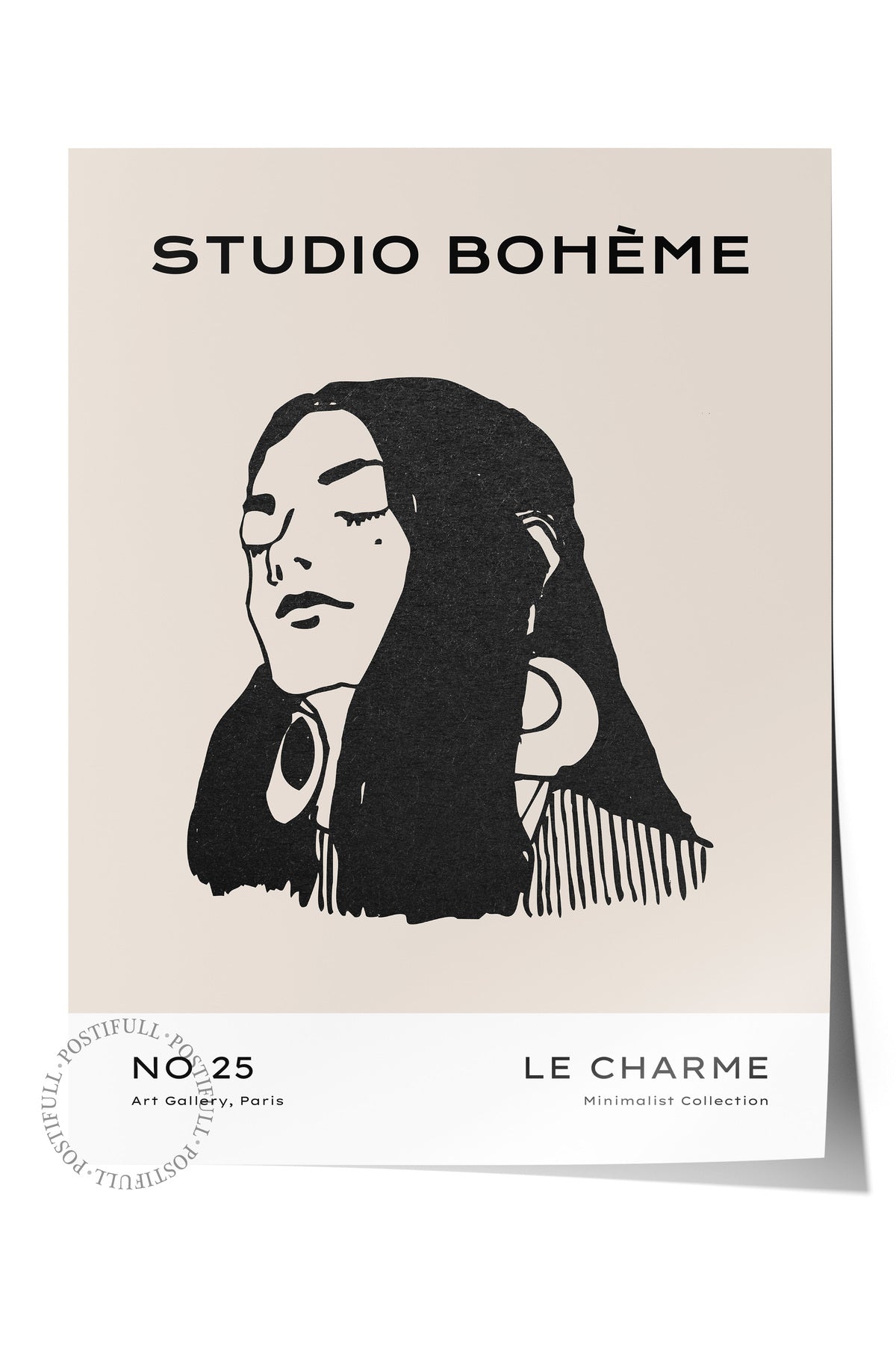 Soft Boho Çerçevesiz Duvar Posteri, İskandinav Temalı Poster - Salon, Mutfak ve Yatak Odası Dekoru