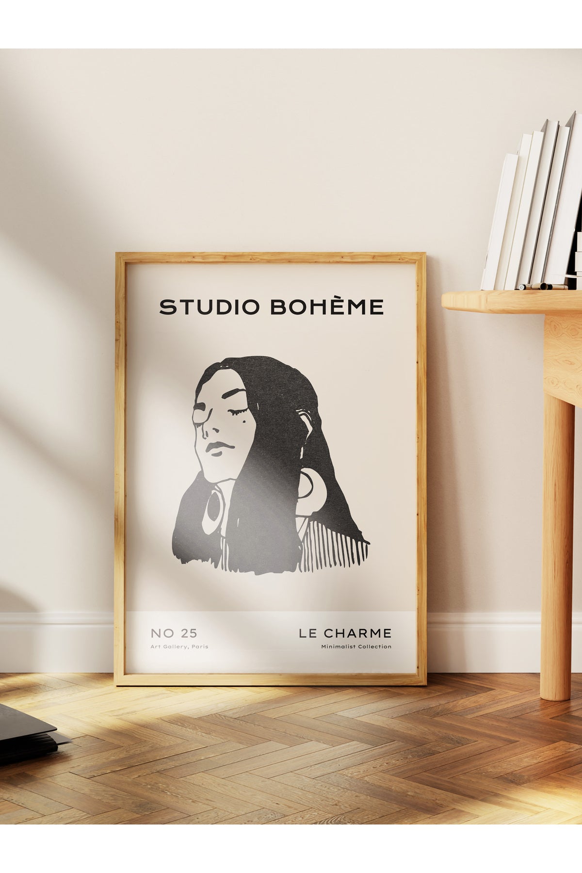 Soft Boho Çerçevesiz Duvar Posteri, İskandinav Temalı Poster - Salon, Mutfak ve Yatak Odası Dekoru