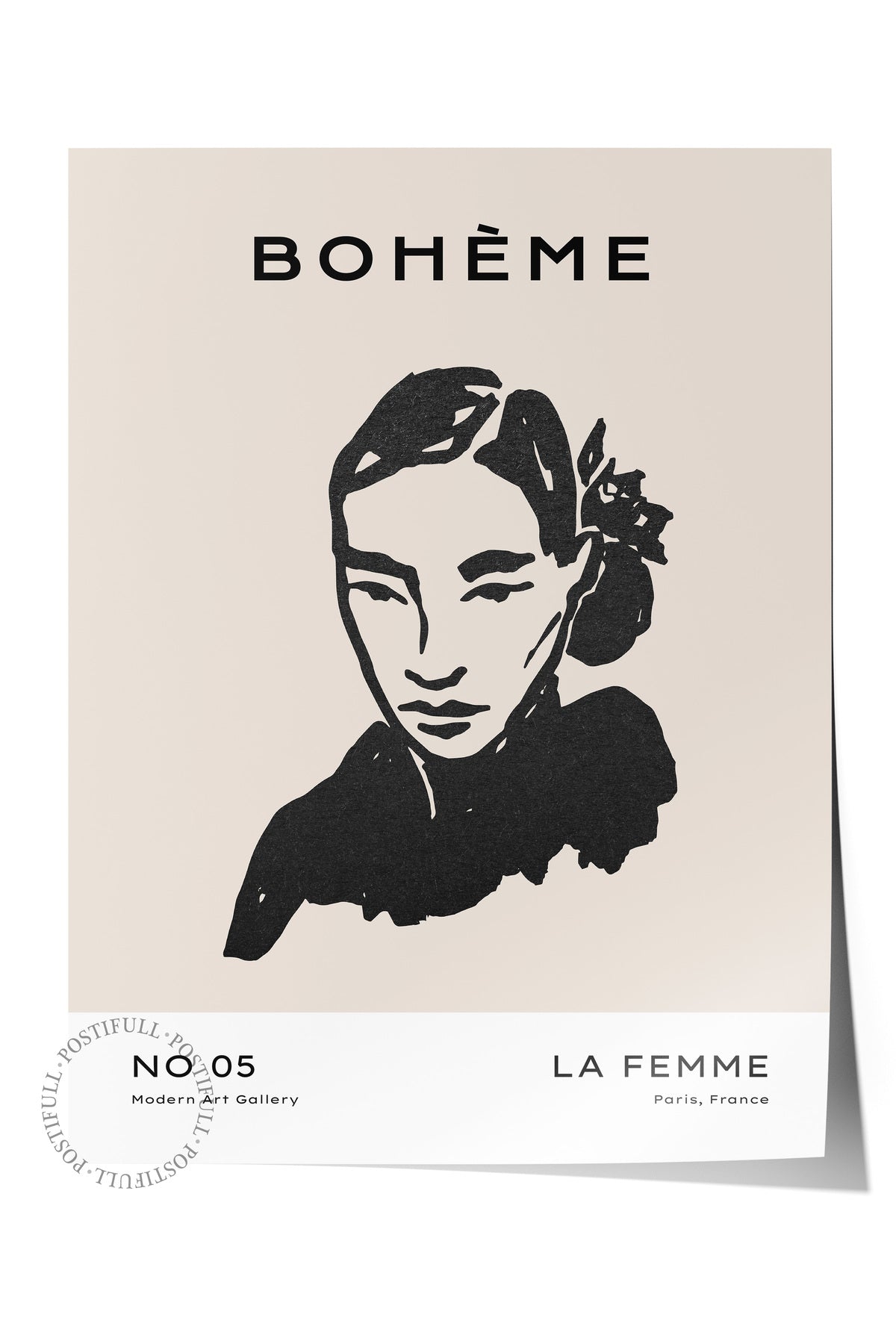 Soft Boho Çerçevesiz Duvar Posteri, İskandinav Temalı Poster - Salon, Mutfak ve Yatak Odası Dekoru